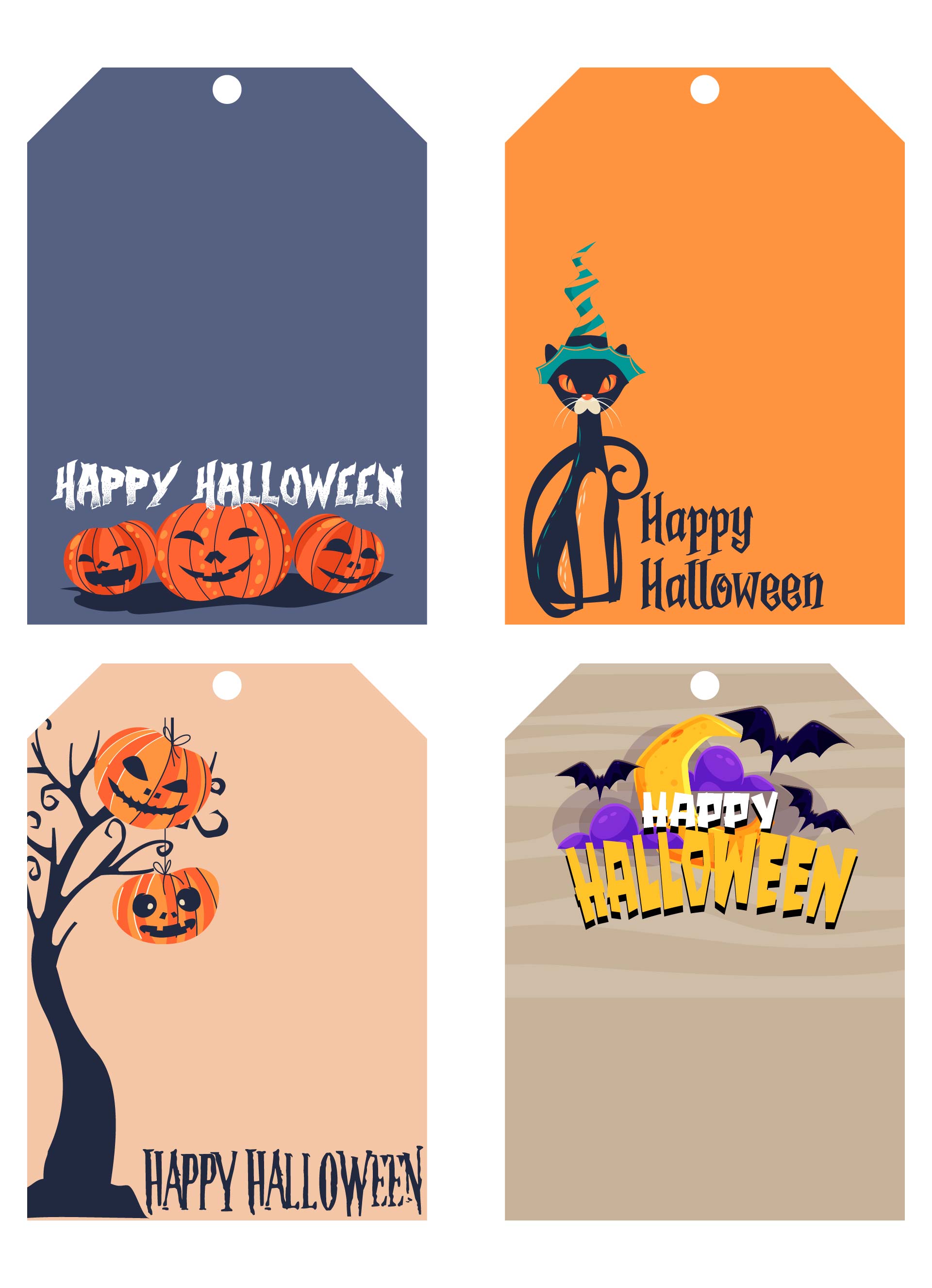 Printable Halloween Favor Tags Happy Halloween