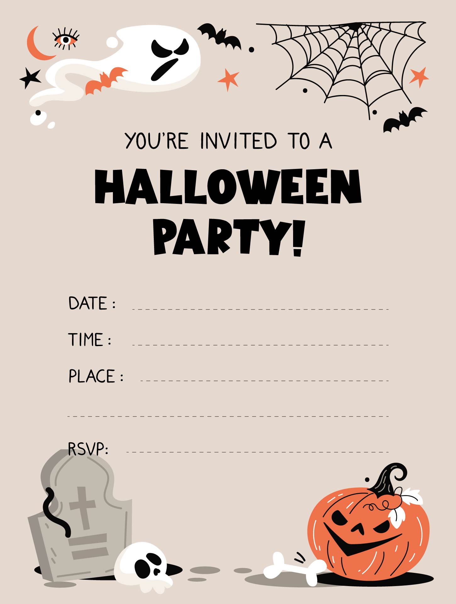 Printable Halloween Invitations For Your Spooky Soiree