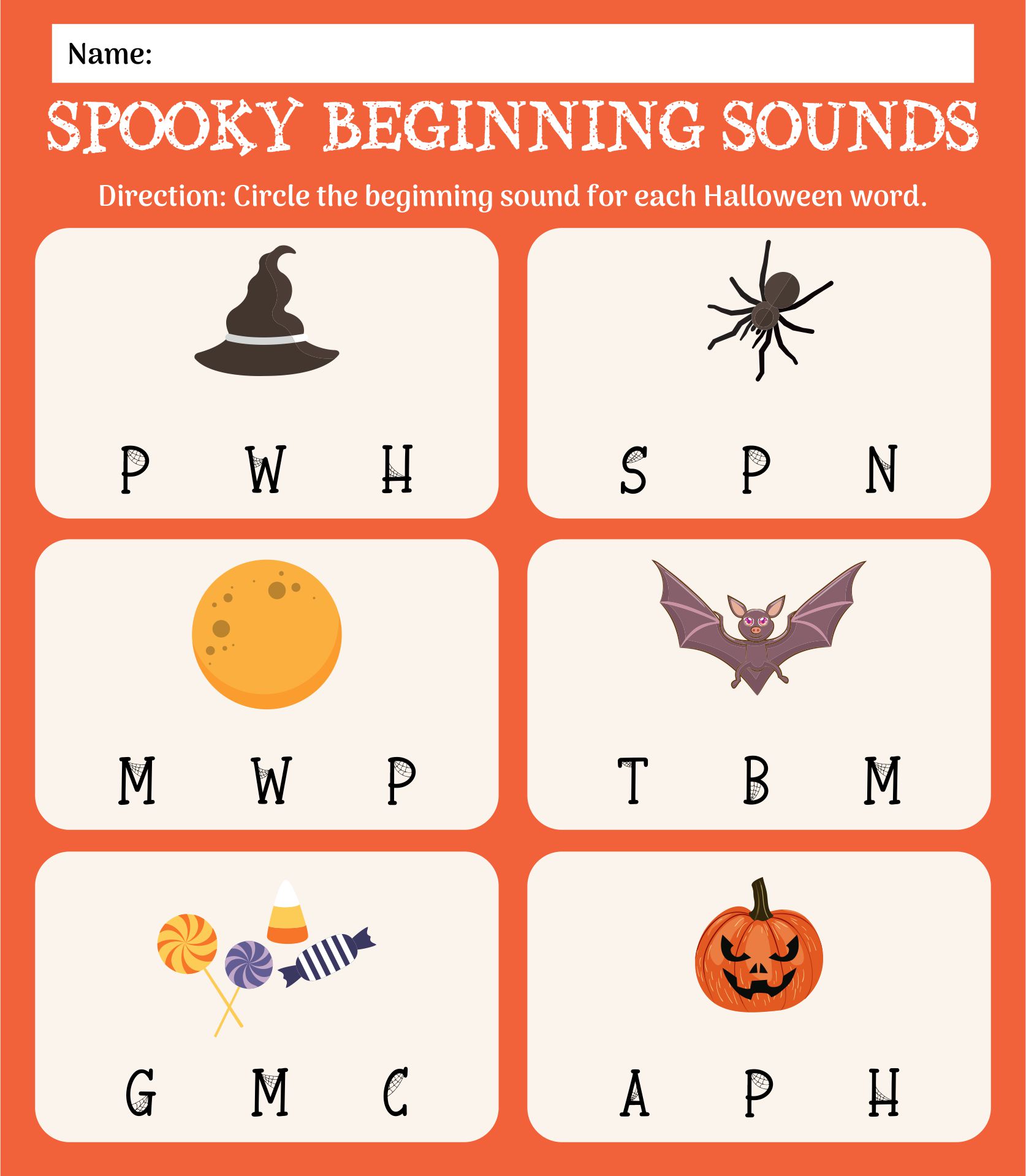 Printable Halloween Literacy Worksheets For Preschoolers