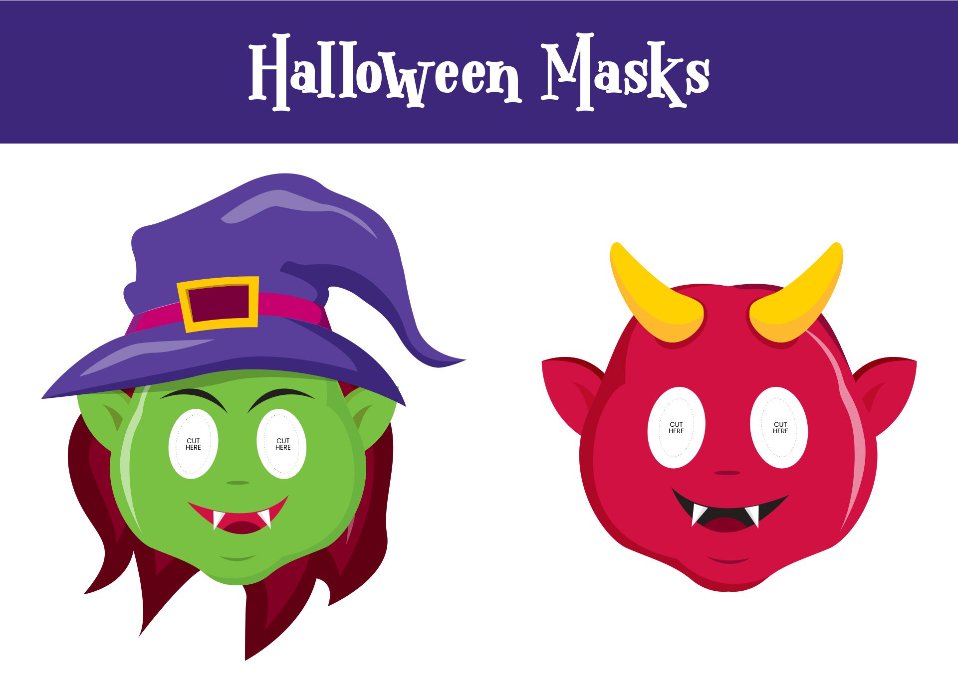 Printable Halloween Masks For Kids