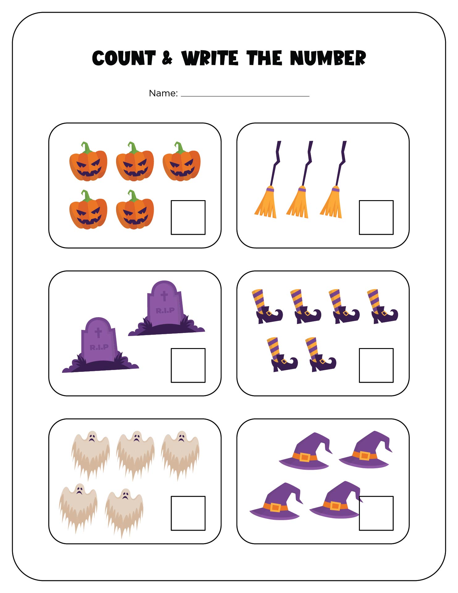Printable Halloween Math Worksheets For Preschool Students