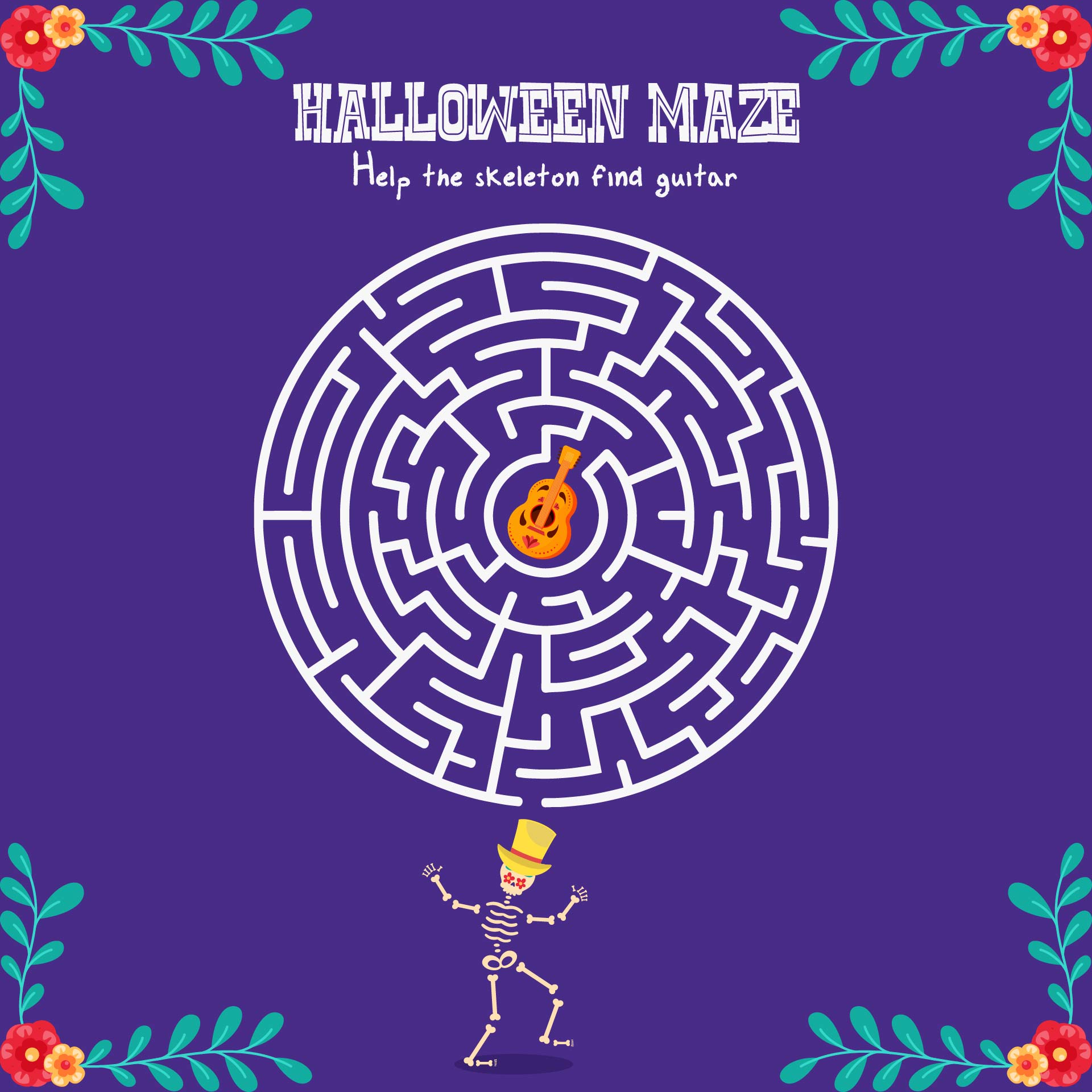 Printable Halloween Maze For Children