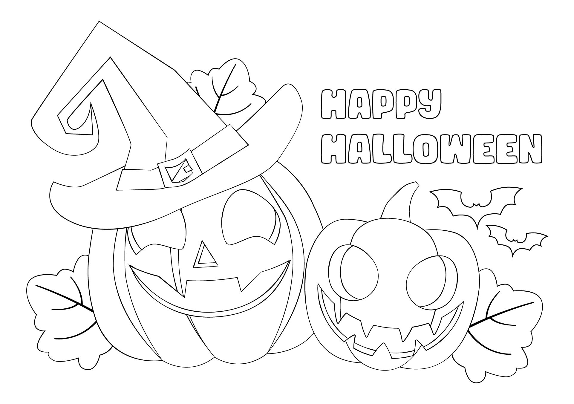 Printable Halloween Pumpkin Carving Coloring Sheets