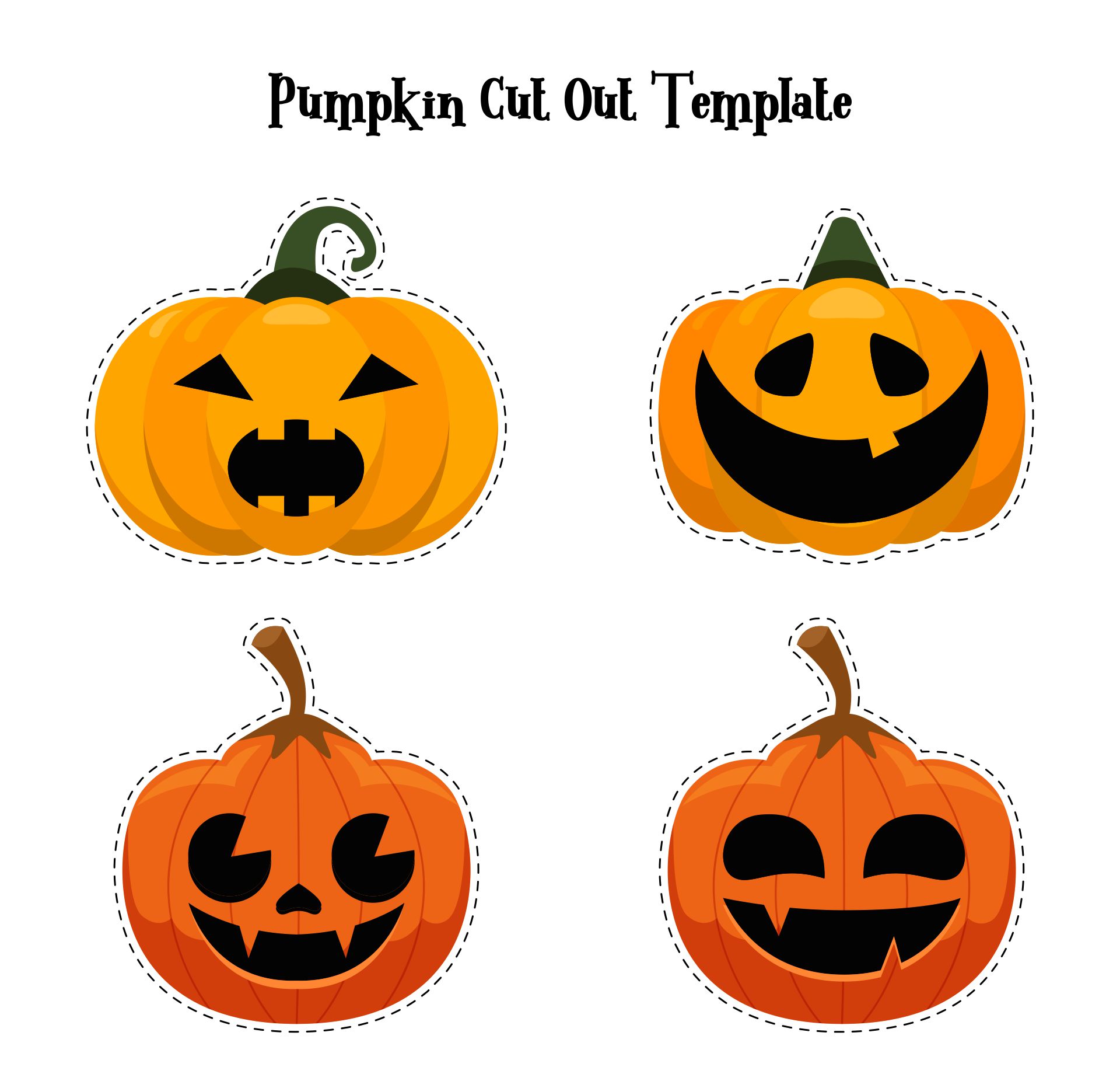 Printable Halloween Pumpkin Cut Out Template
