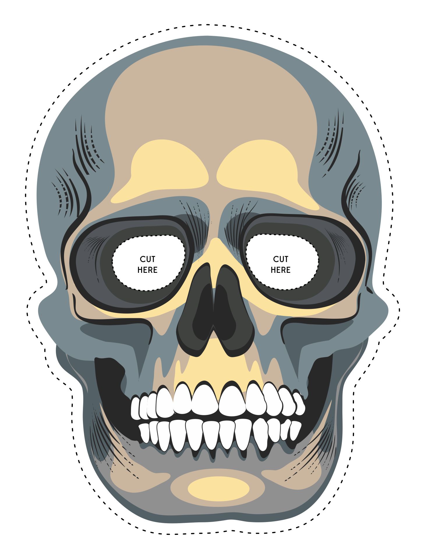 Printable Halloween Skull Mask