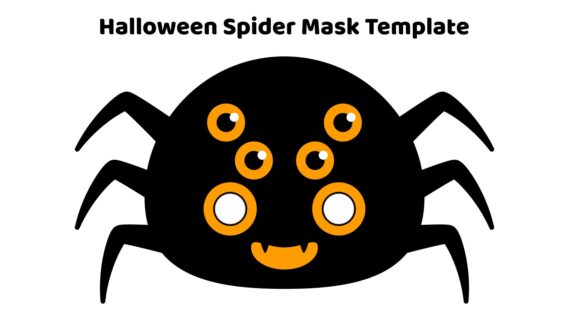 Printable Halloween Spider Mask Template
