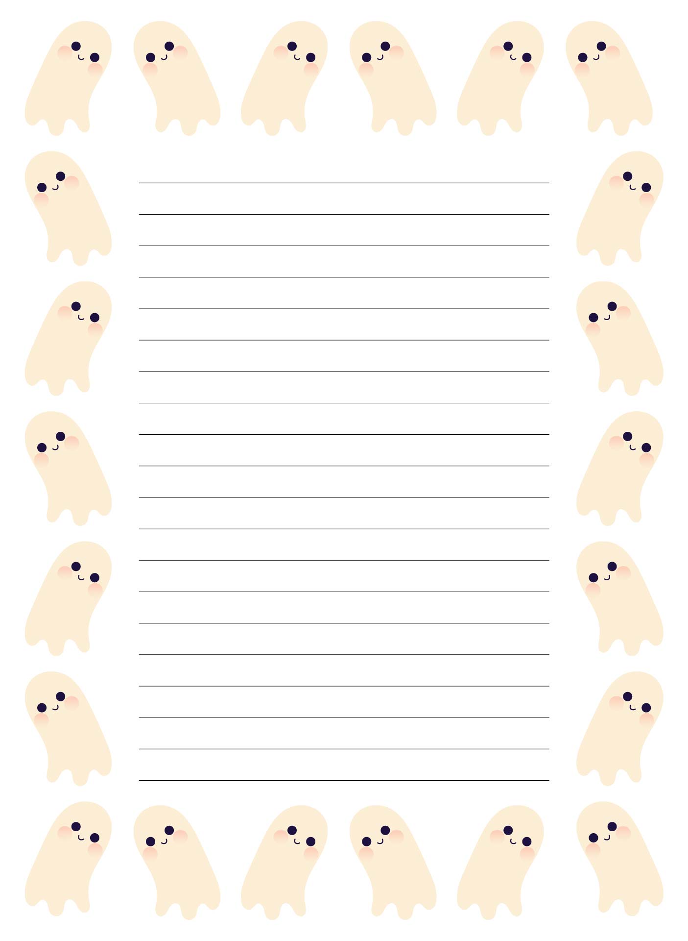 Printable Halloween Stationery And Writing Paper