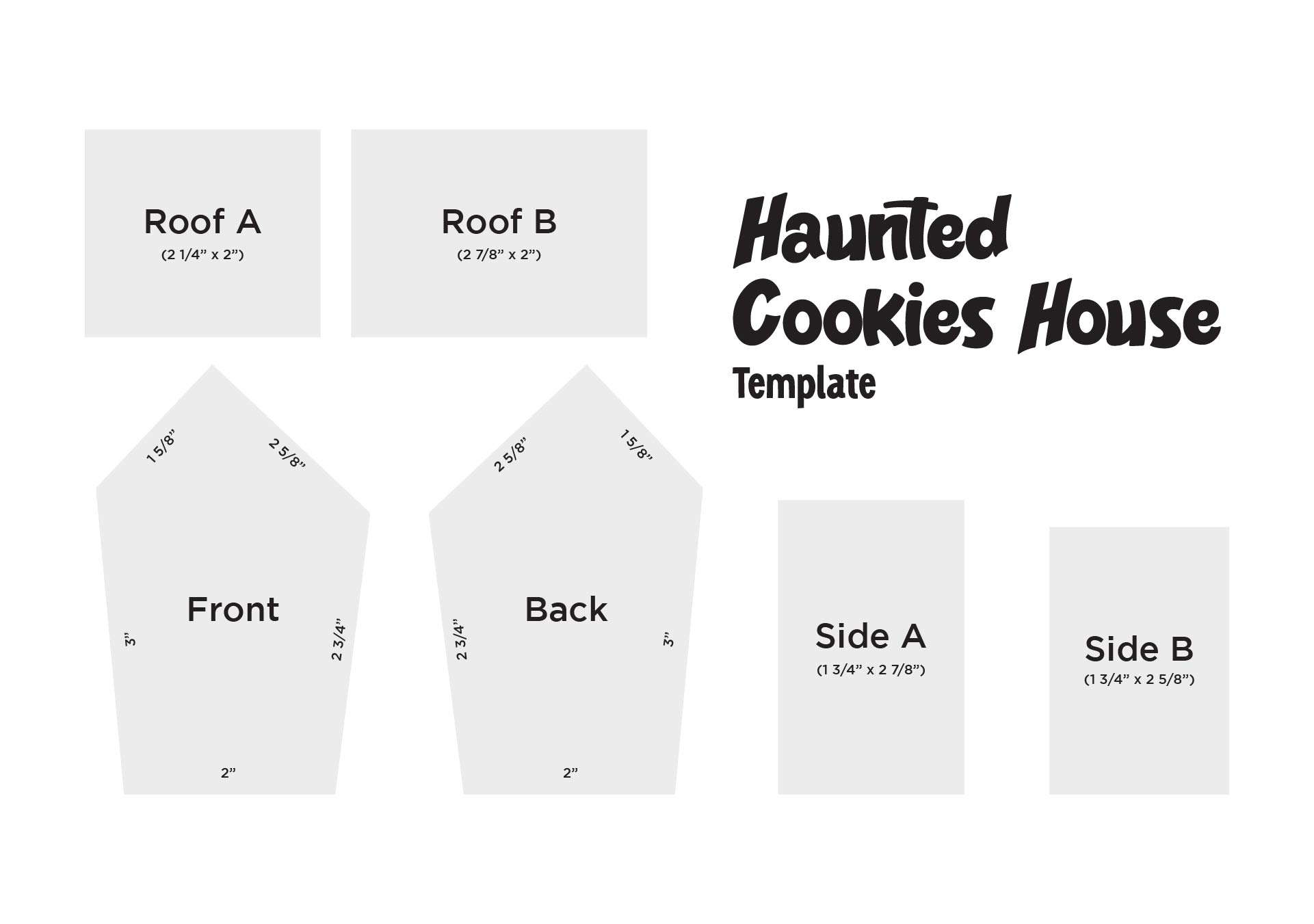 Printable Haunted Cookie House Template