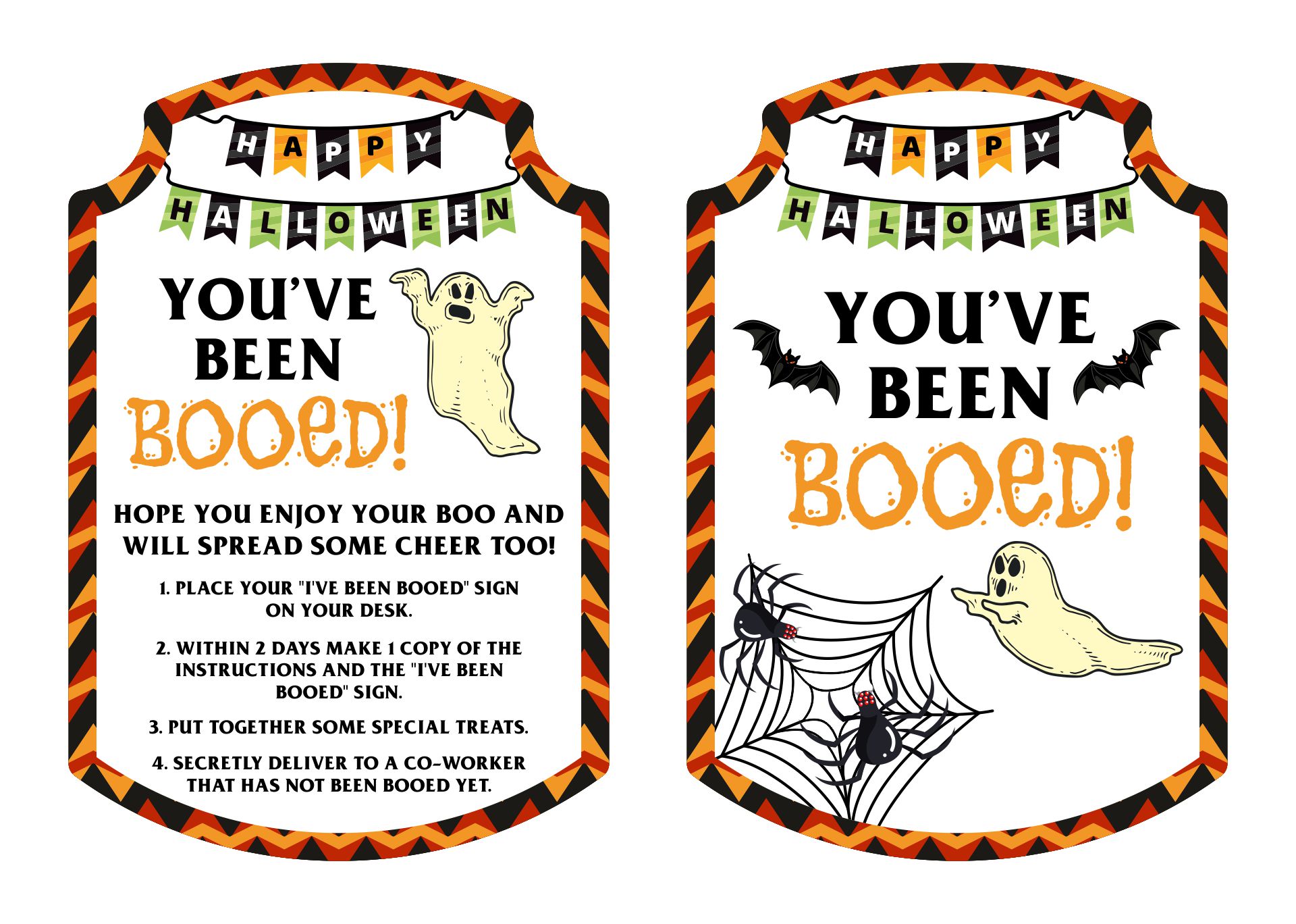 Printable Ive Been Booed Coworker Game Youve Been Bood