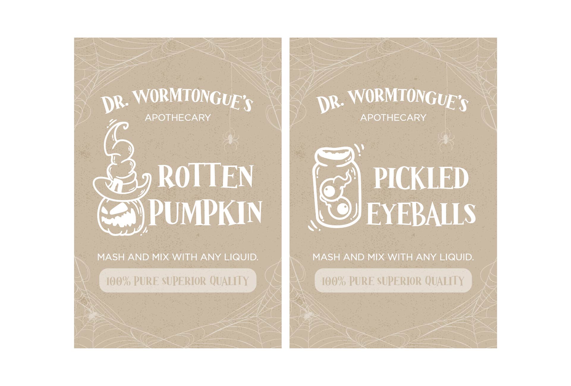 Printable Macbeth Witch Potion Ingredients Labels