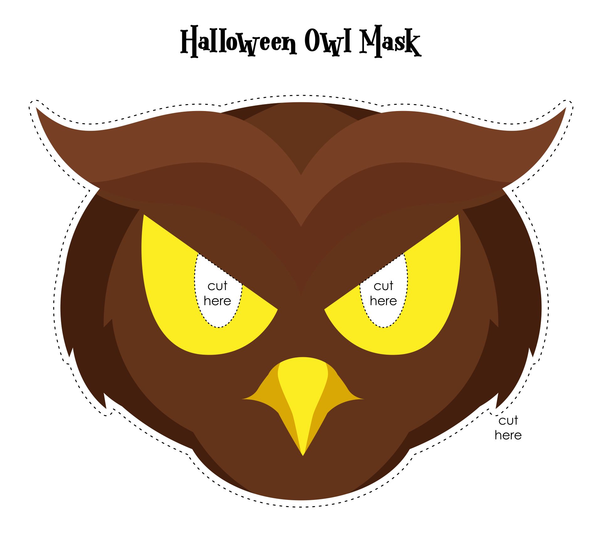 Printable Owl Halloween Template