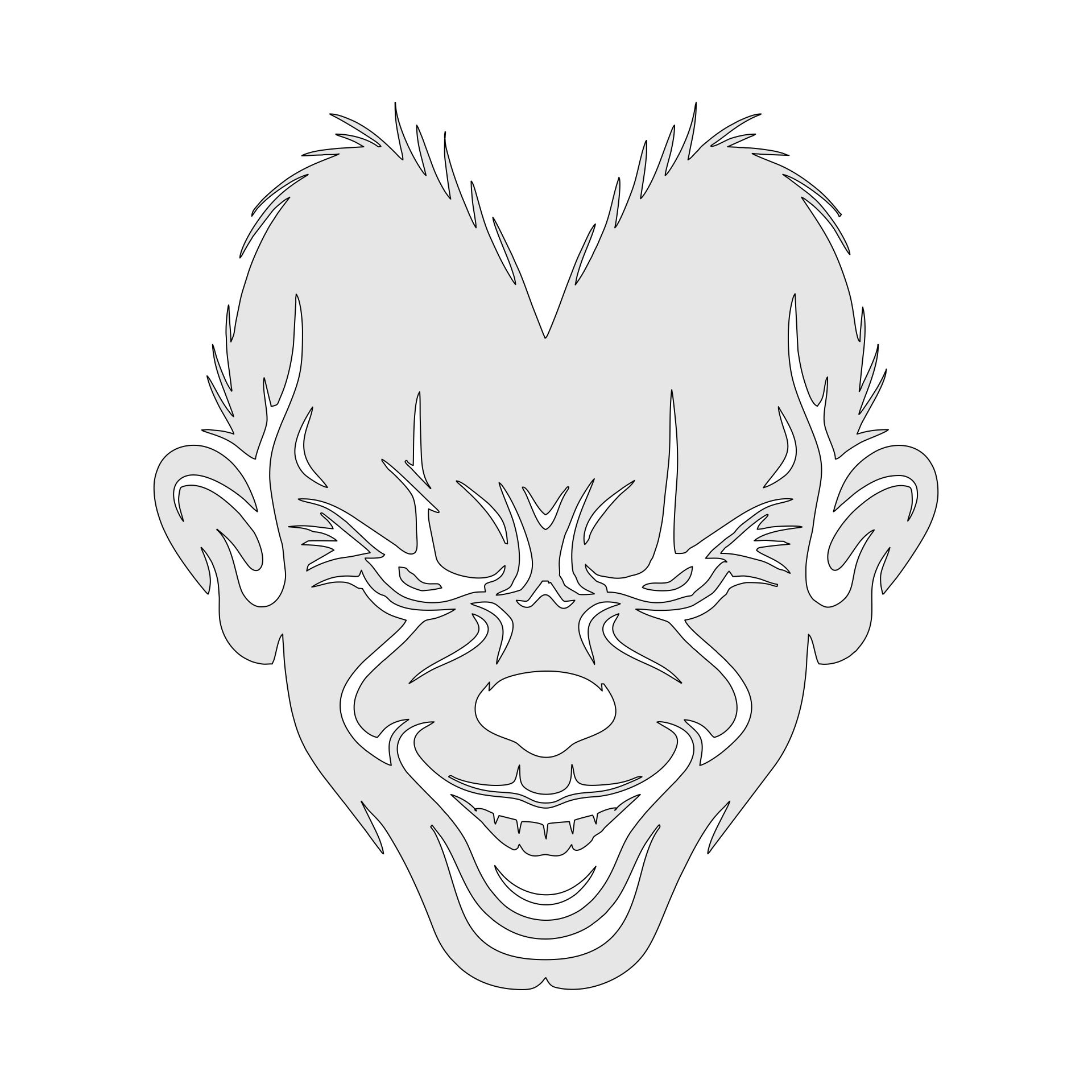 Printable Pennywise IT Pumpkin Carving Stencil