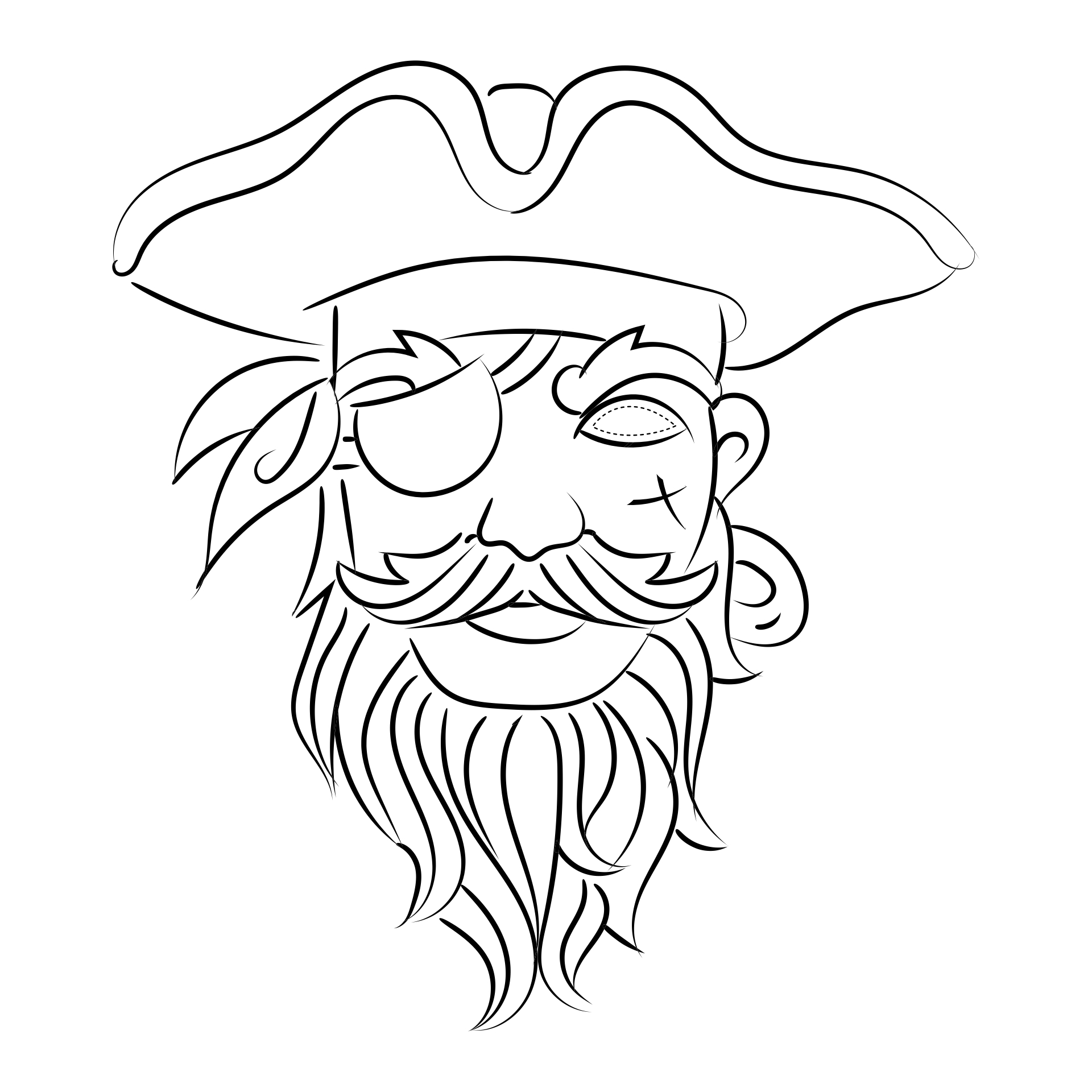 Printable Pirate Mask Coloring Page