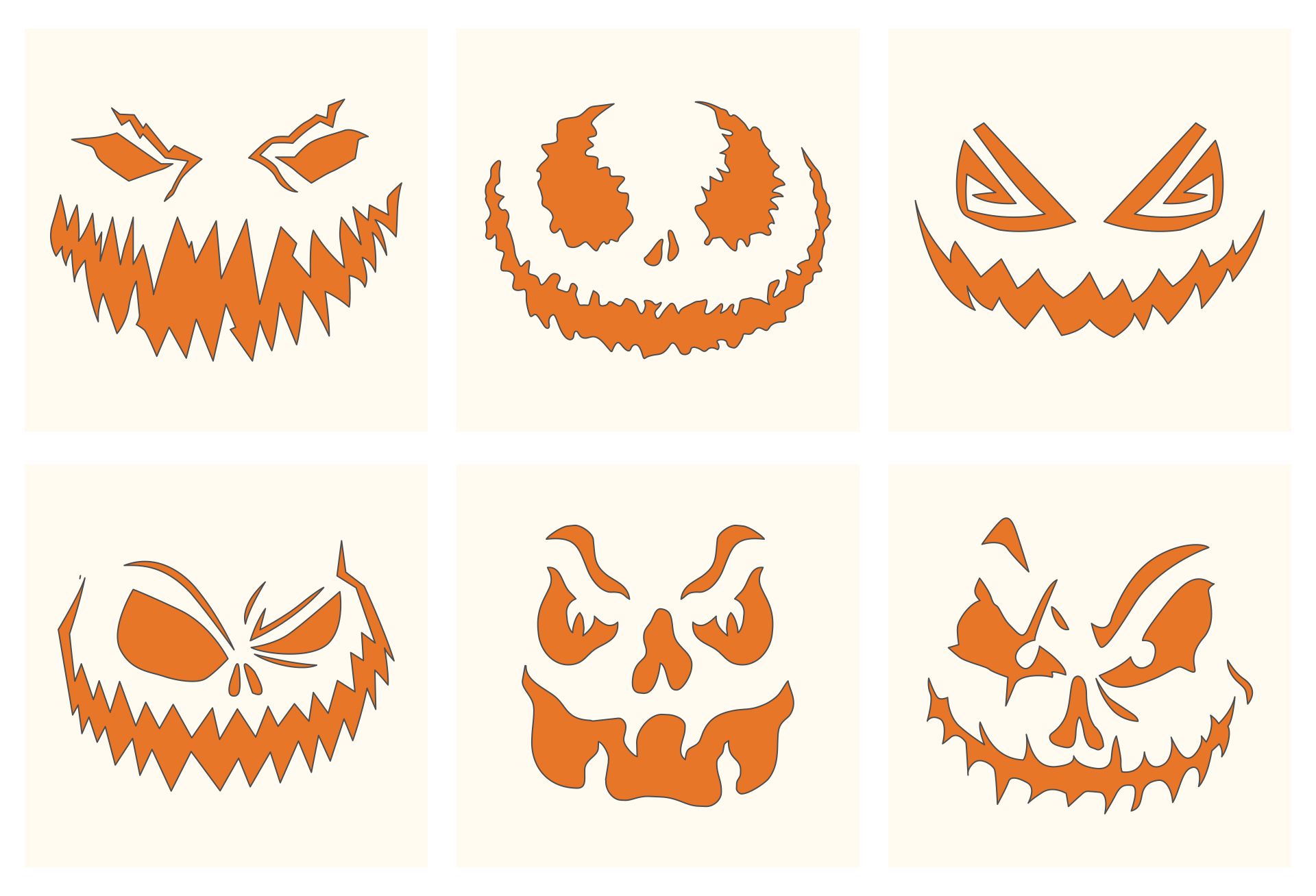 Printable Pumpkin Stencils For Skilled Carvers