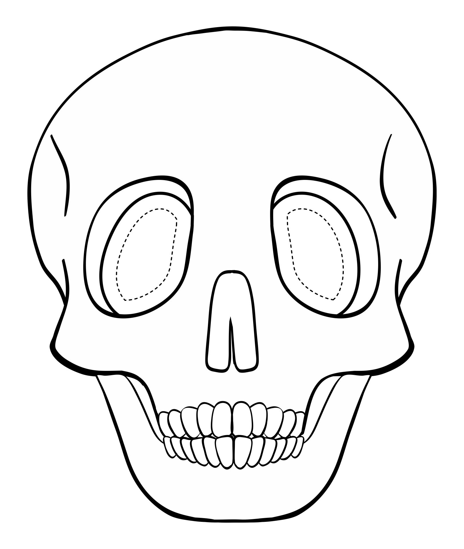 Printable Skeleton Mask Template