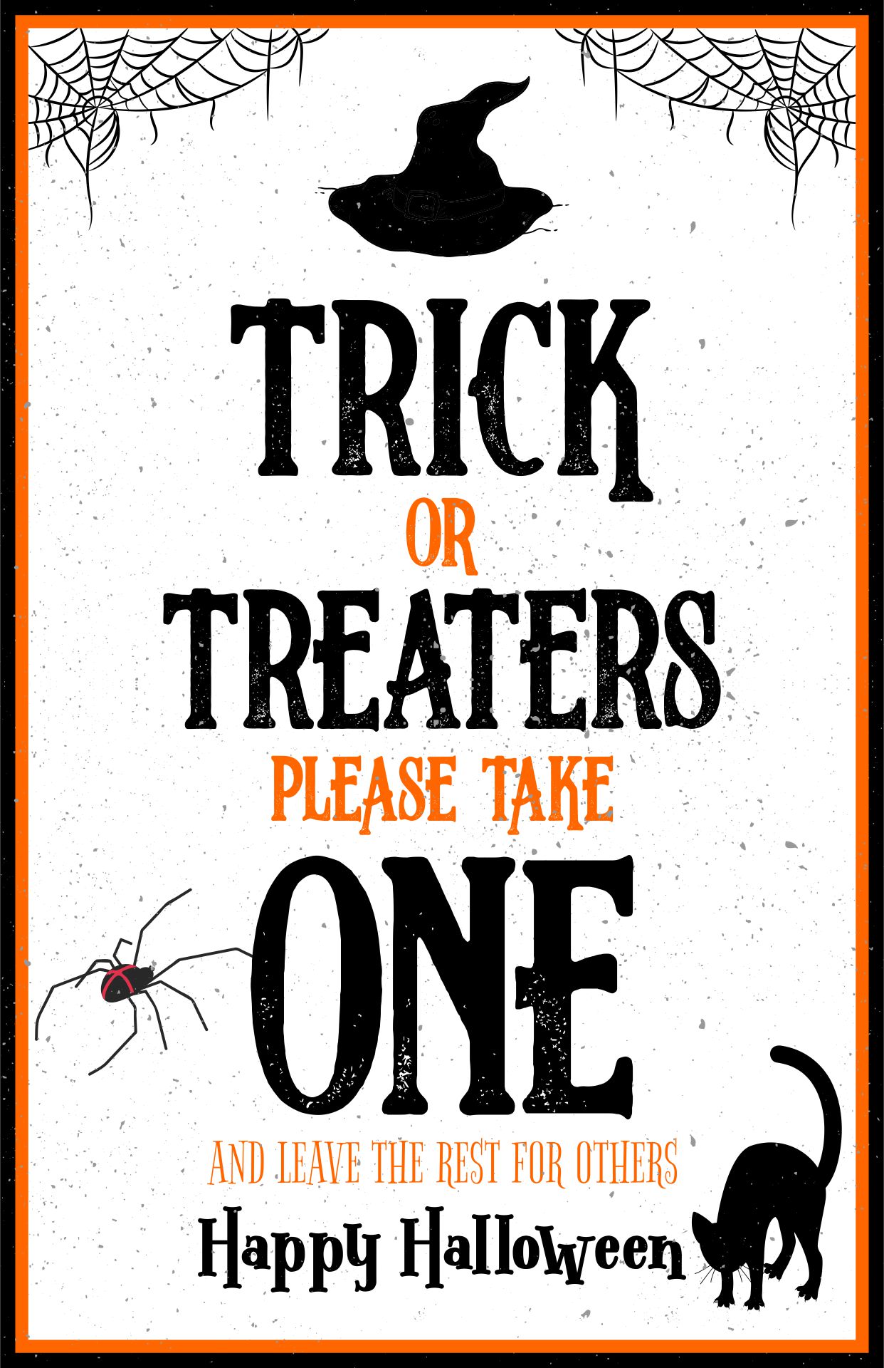 Printable Trick Or Treat Porch Sign