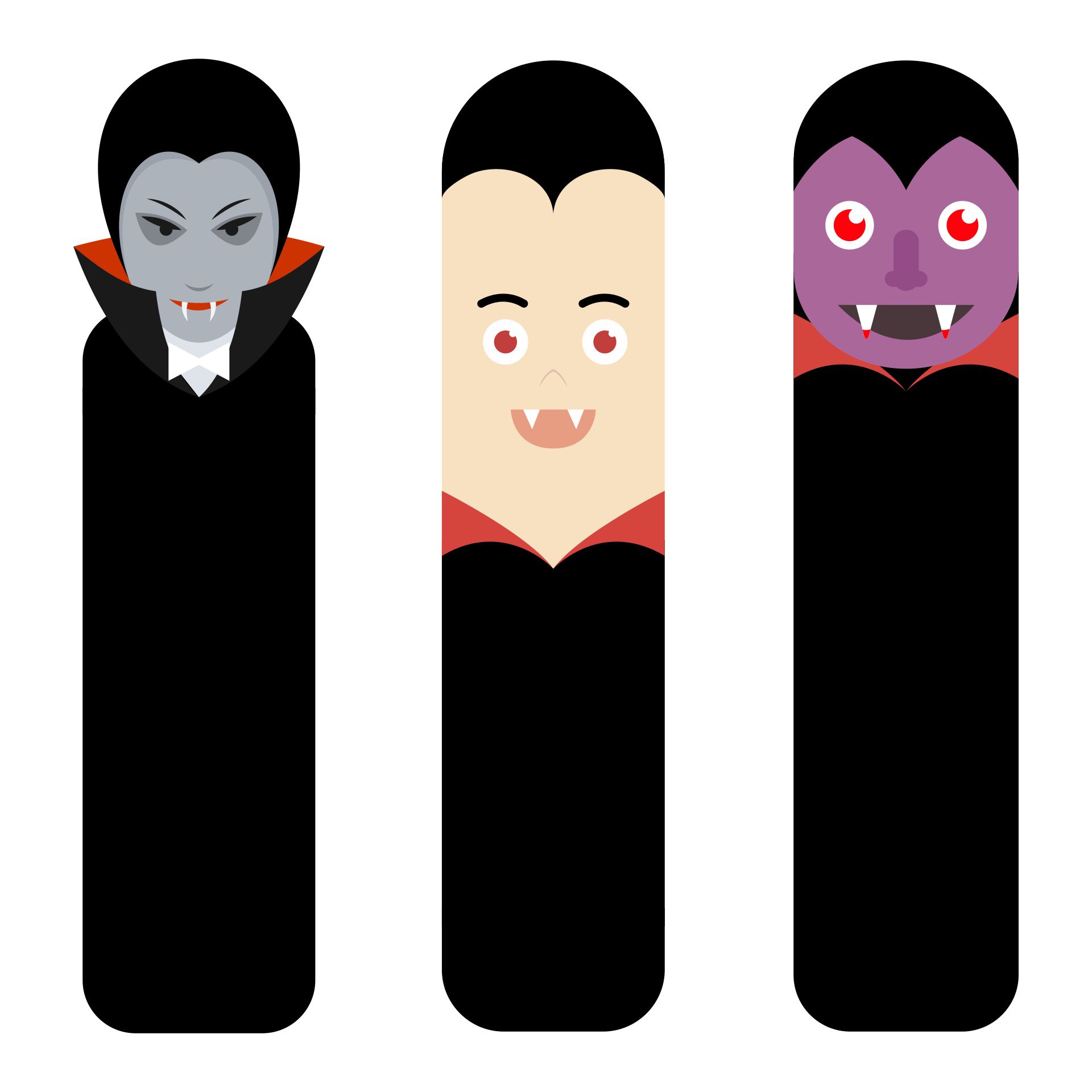 Printable Vampire Bookmarks Templates