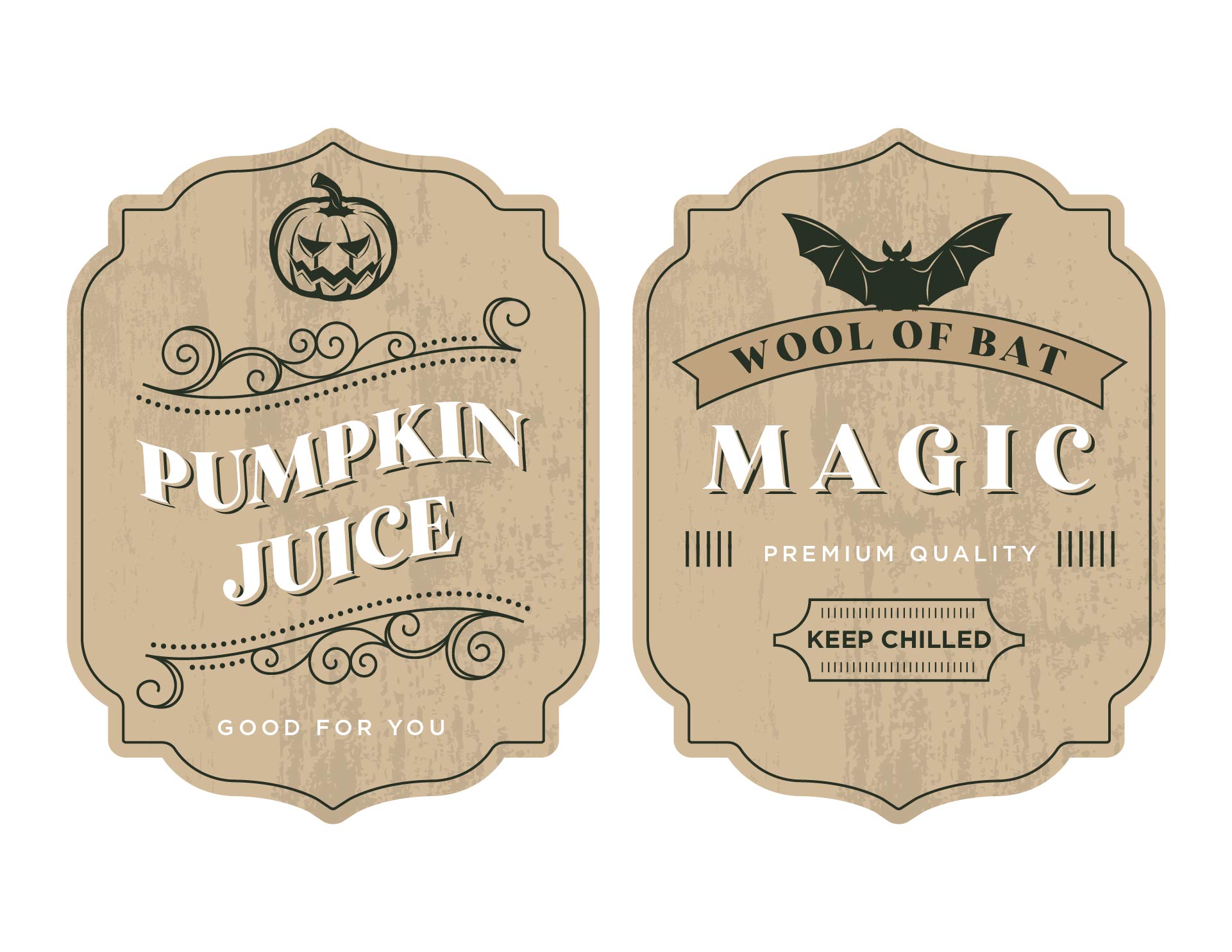 Printable Vintage Look Potion Labels Halloween Apothecary