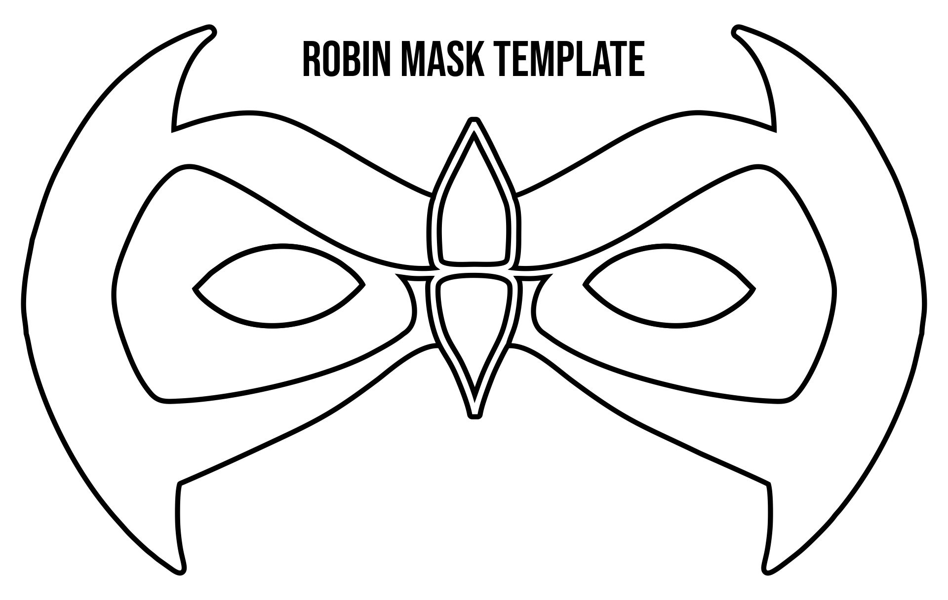 Robin Mask Template Printable
