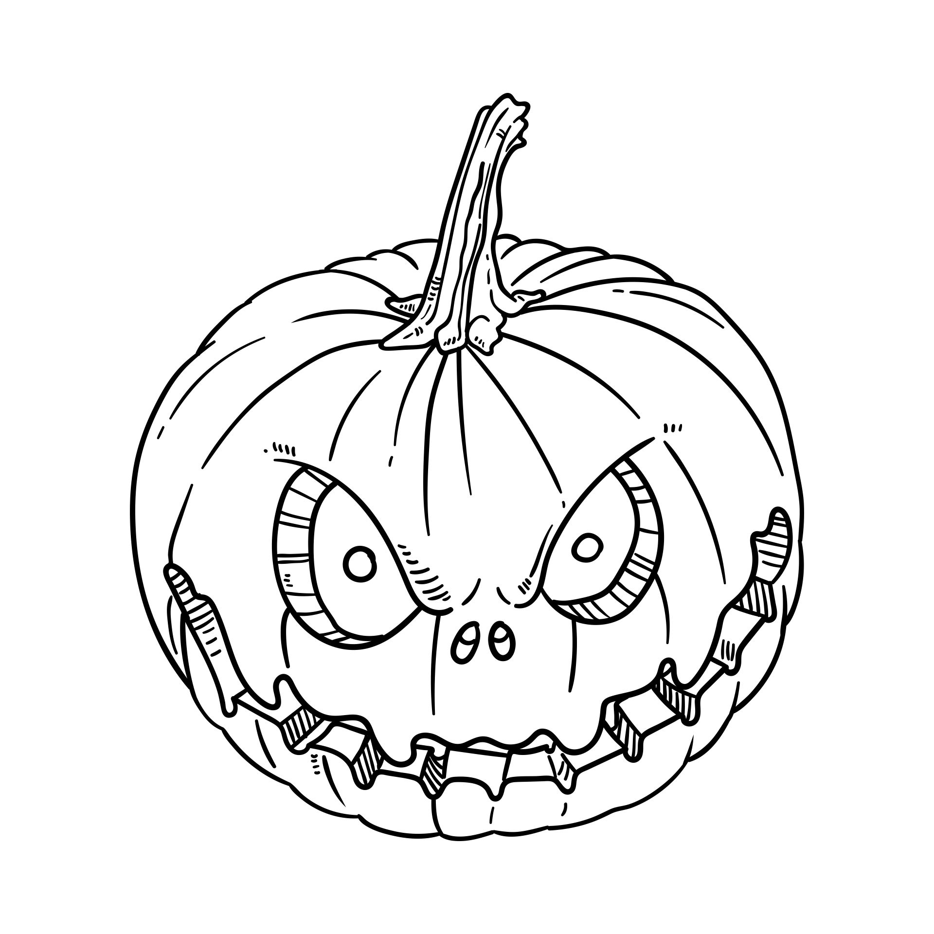 Scary Halloween Pumpkin Coloring Pages Printable
