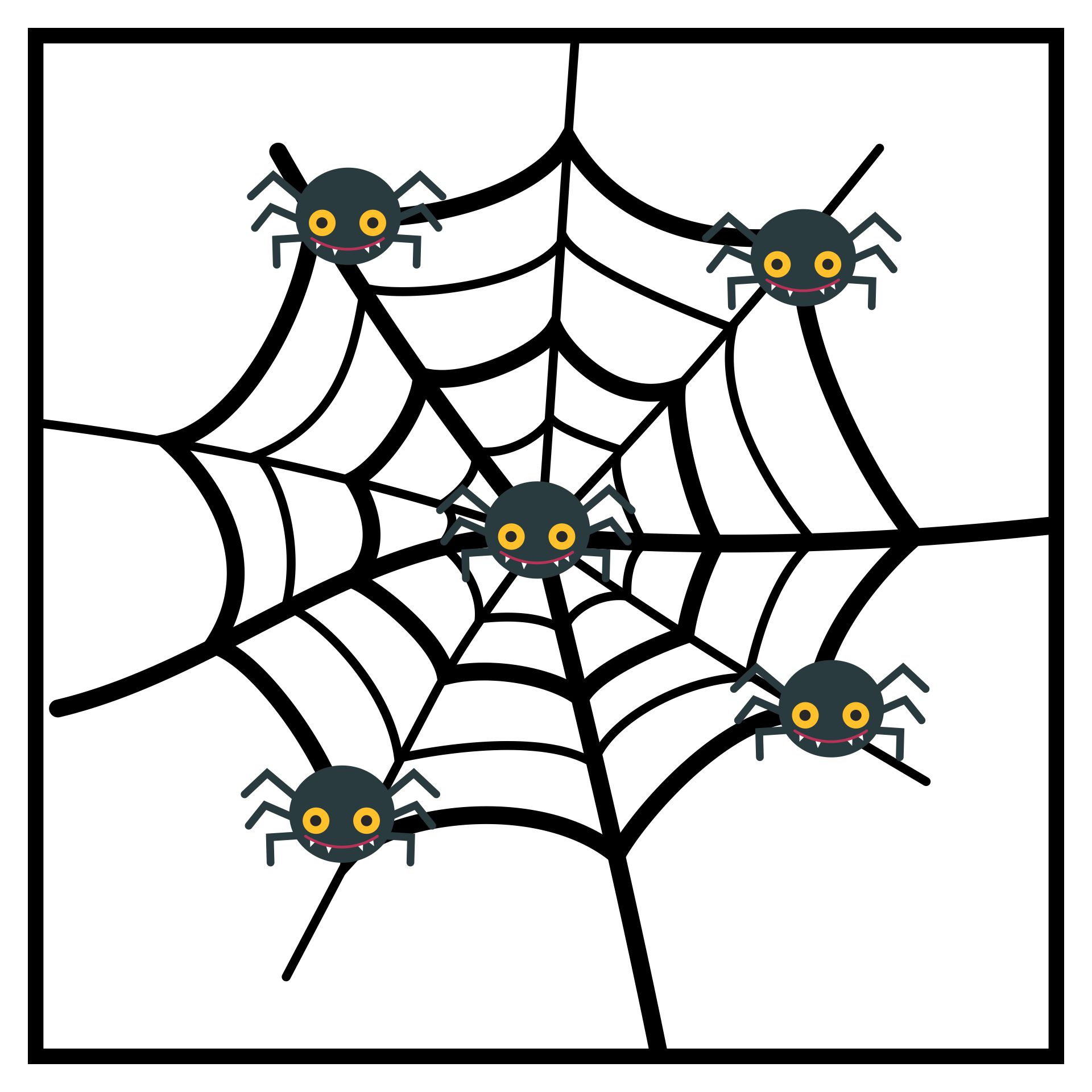 Spider On The Web Printable Halloween