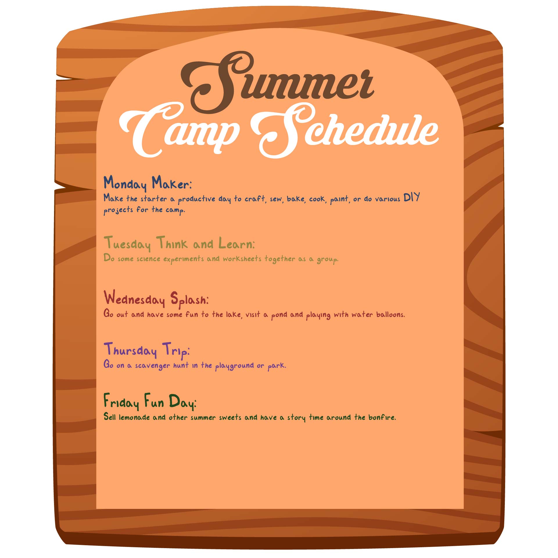 Summer Camp Backyard Playdate Party Printables