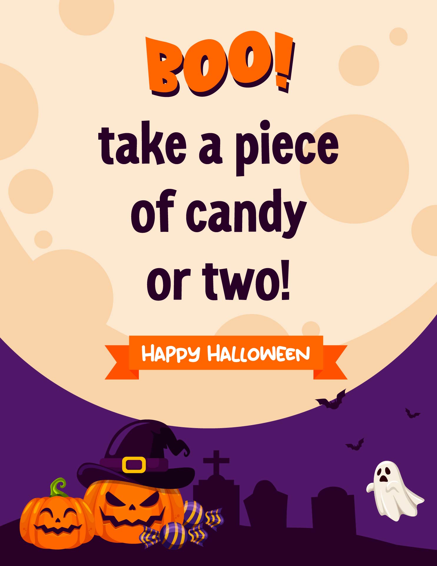 Trick Or Treat Table Sign Printable