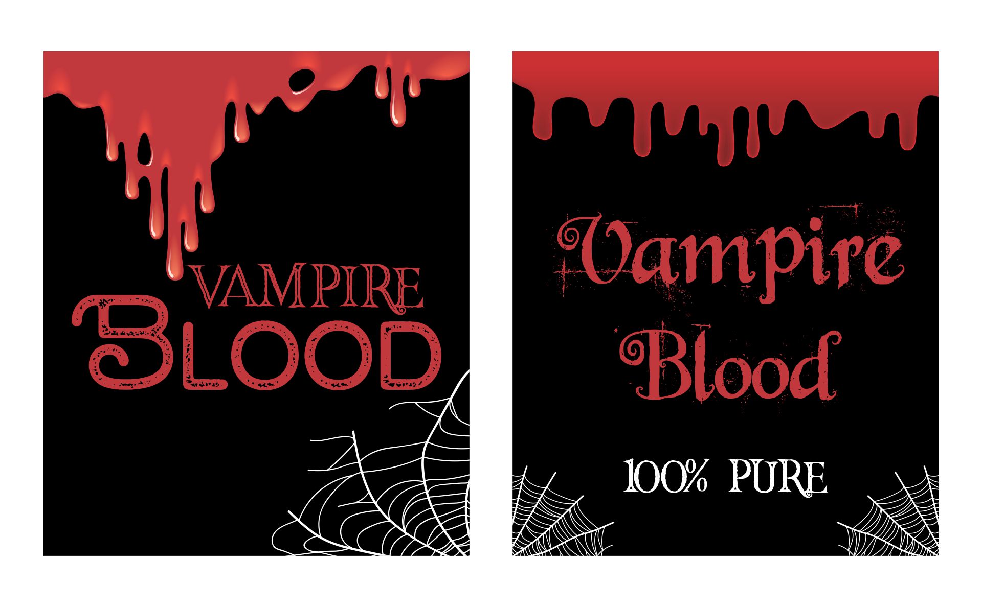 Vampire Blood Halloween Bottle Label Template Printable