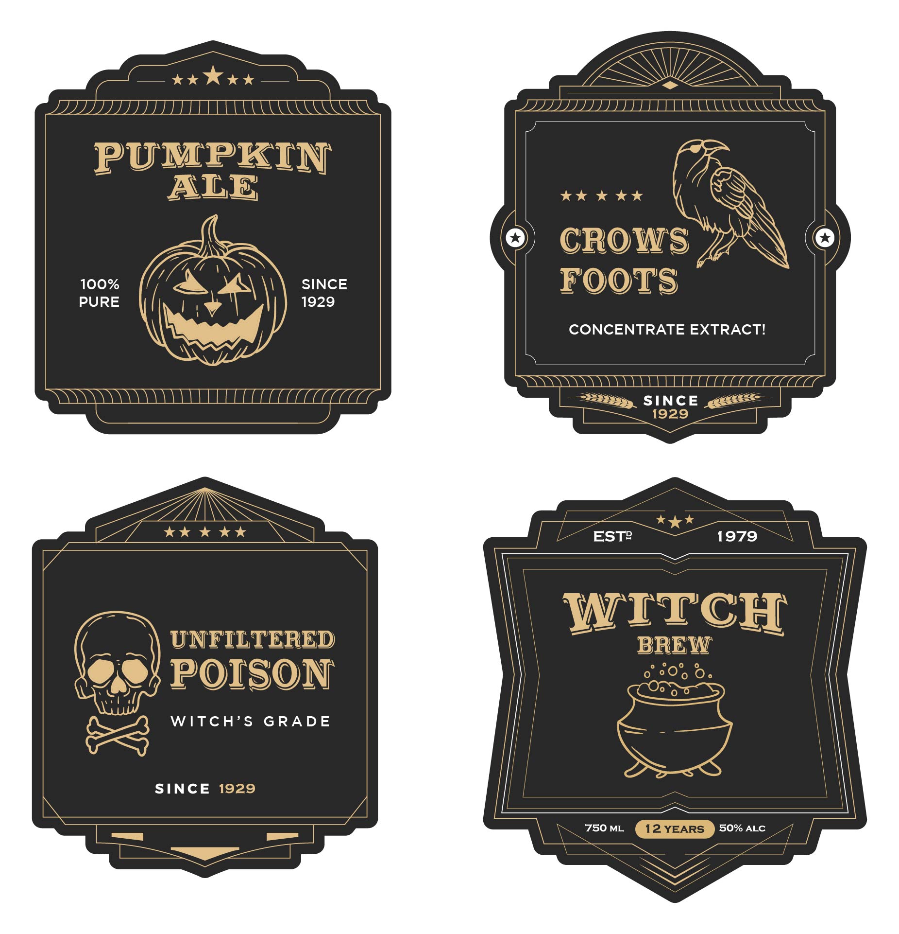 Vintage Style Halloween Poison Bottle Label Printable