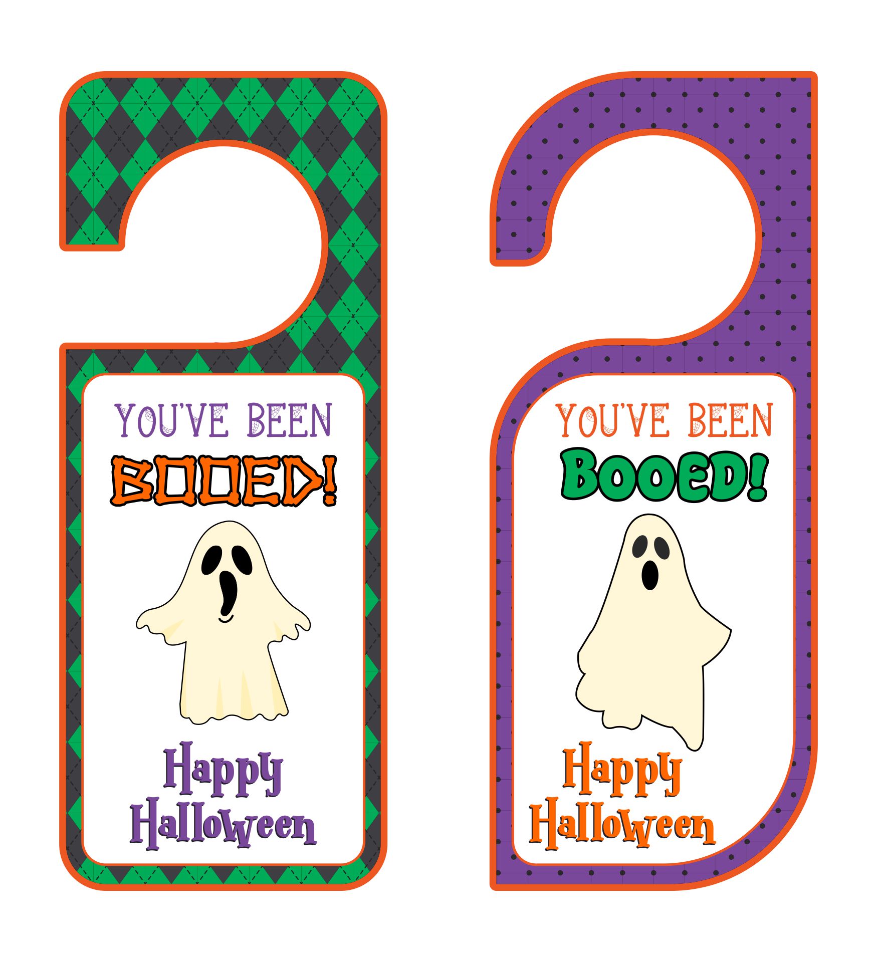 Youve Been Booed Printable Halloween Door Hanger