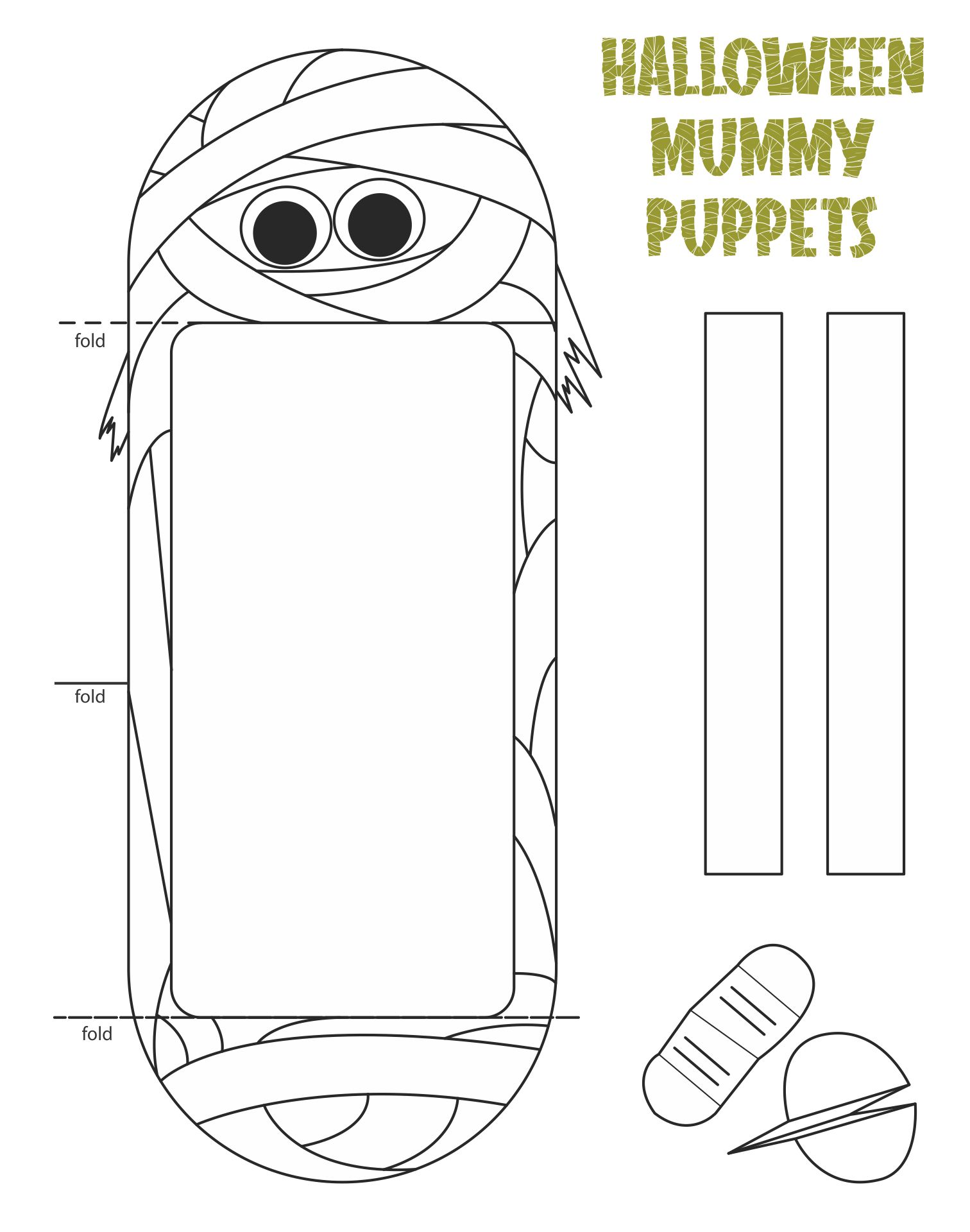 Adorable Halloween Puppets Printable