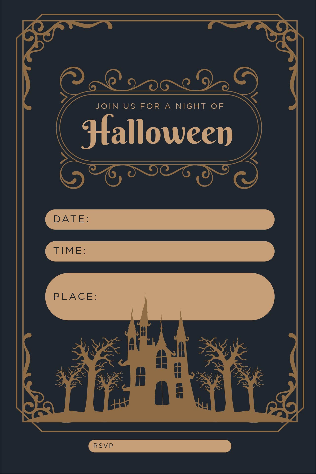 Adult Halloween Party Invitations Printable