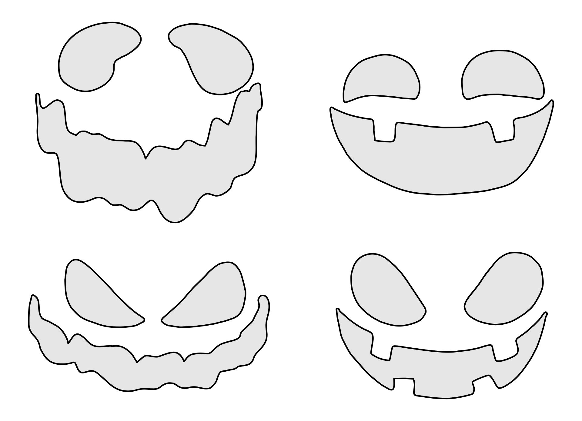 Awesome Pumpkin Carving Patterns Printable Halloween