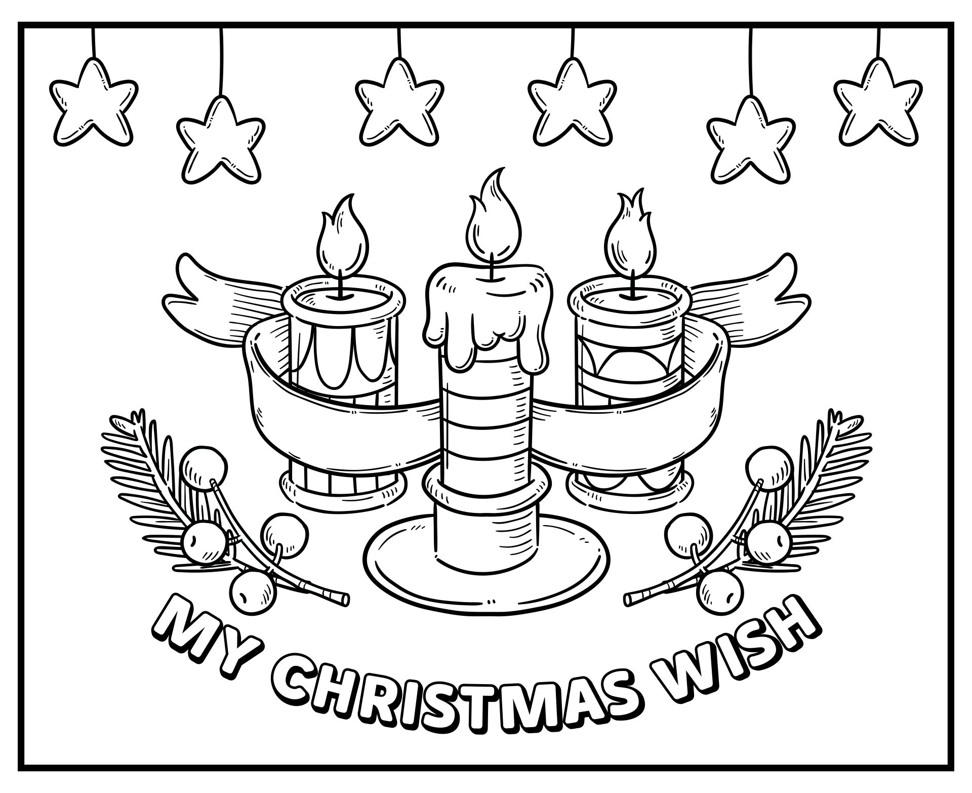 Christmas Wish Coloring Activity Page Printable