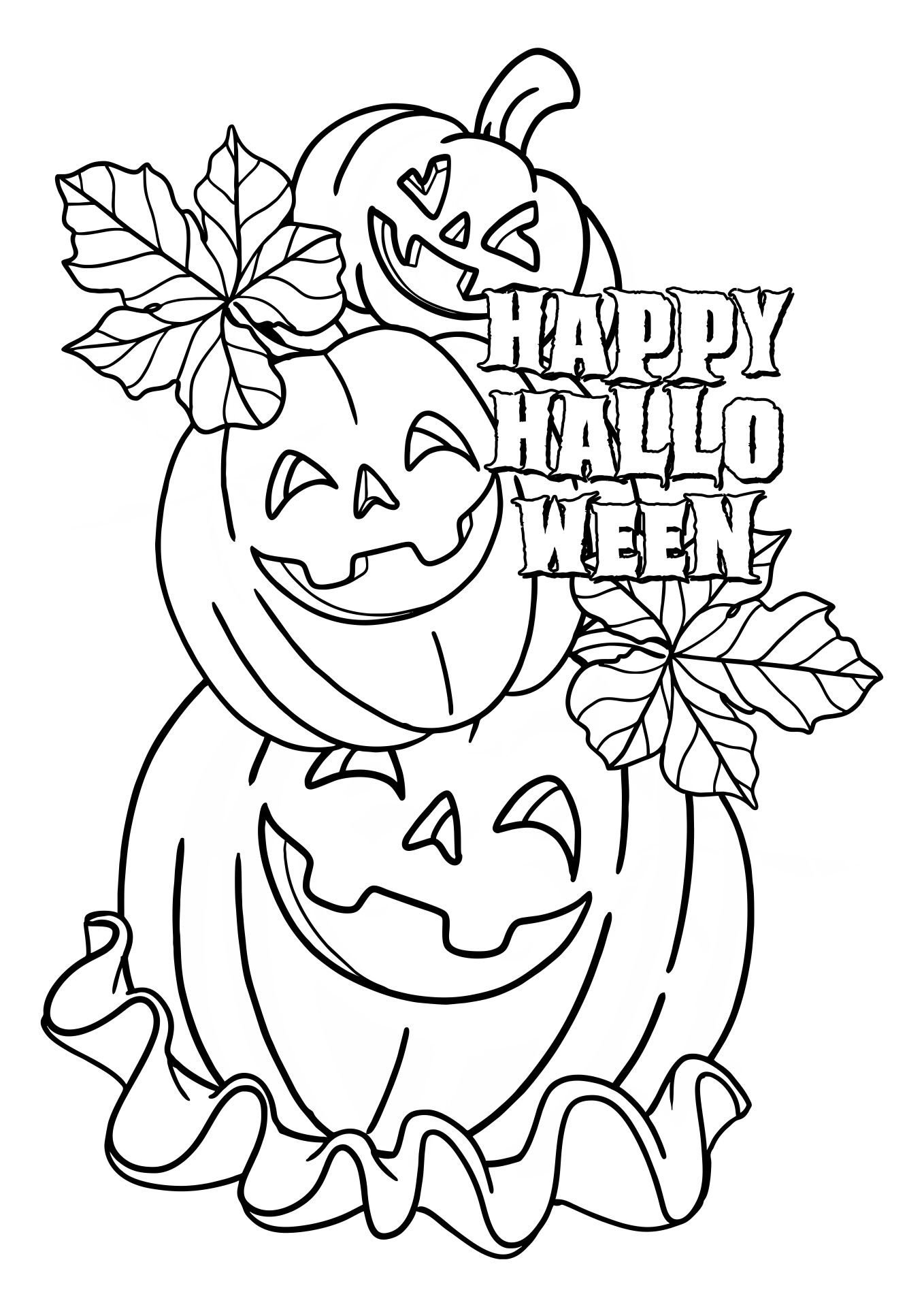 Coloring Pages Halloween Party Printable