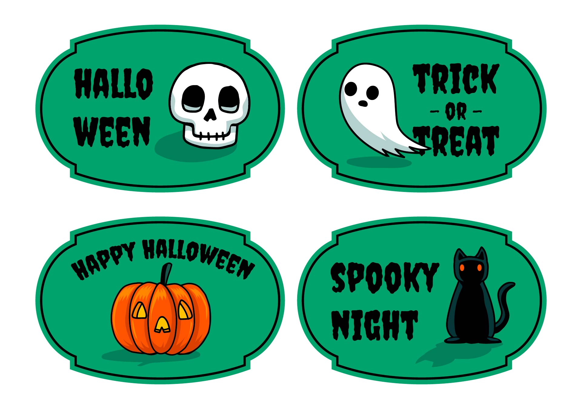 Creepy Halloween Treat Labels Printable