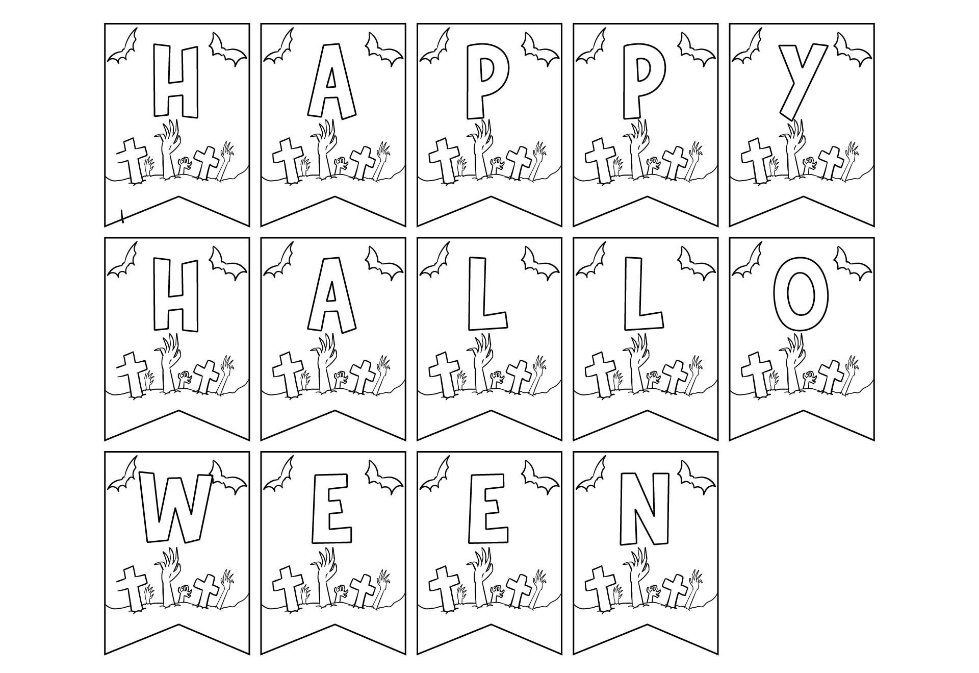Creepy Printable Halloween Banner