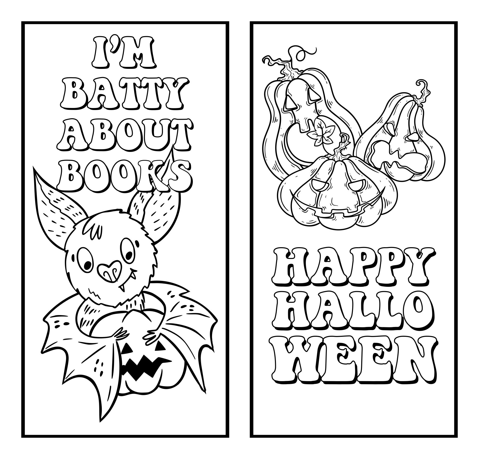 Cute Fall Bookmarks To Color For Kids Printable