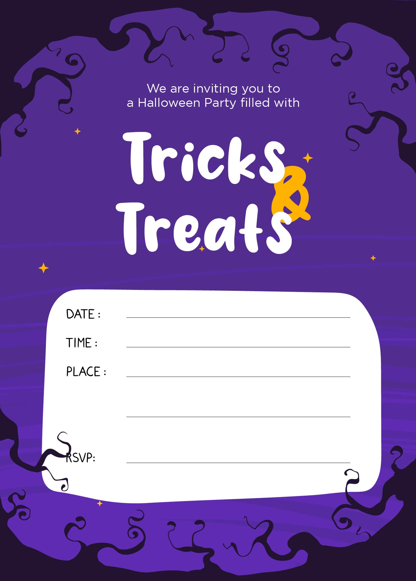 Cute Printable Halloween Invitations