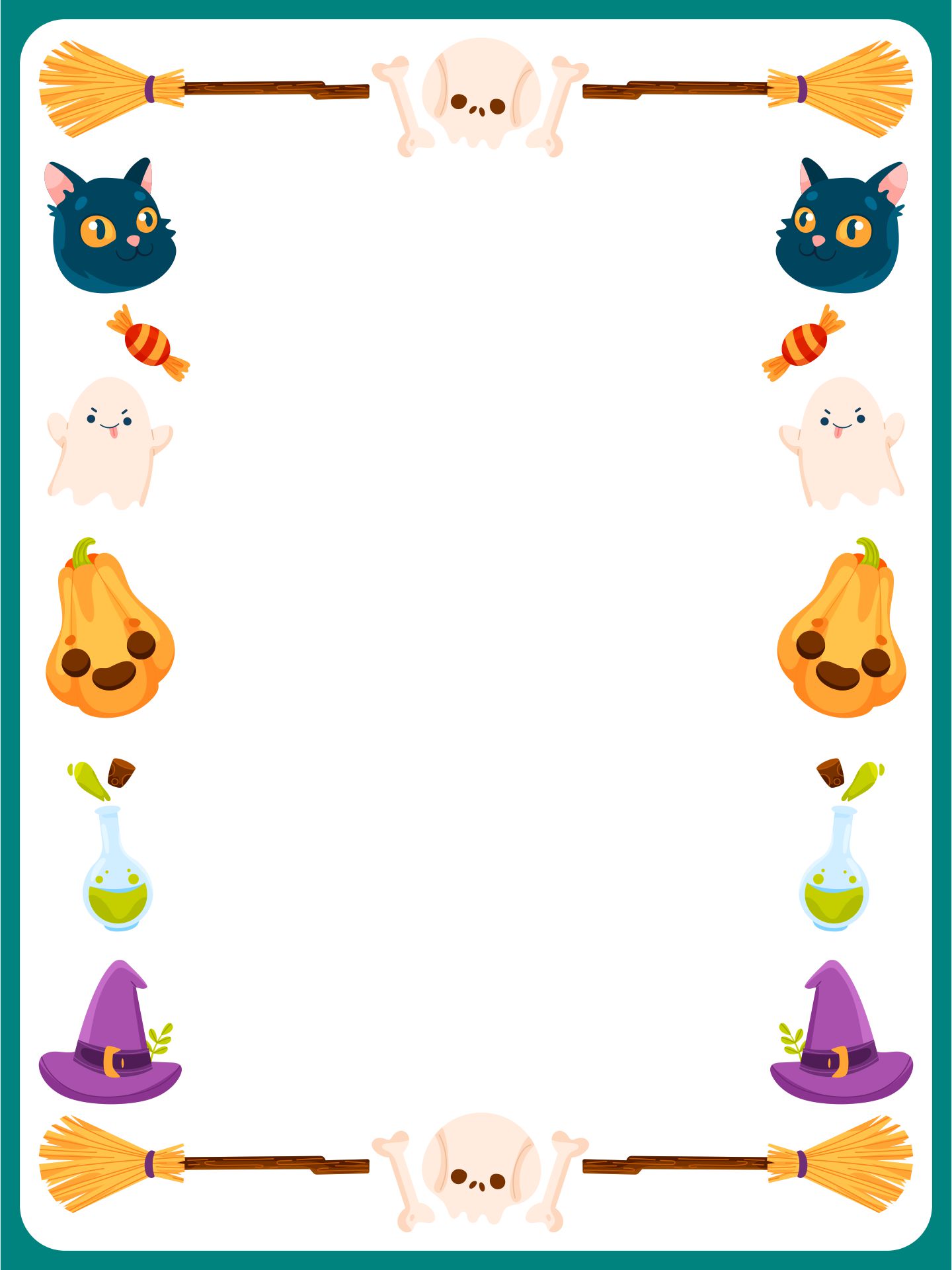 Cute Printable Halloween Stationery Paper
