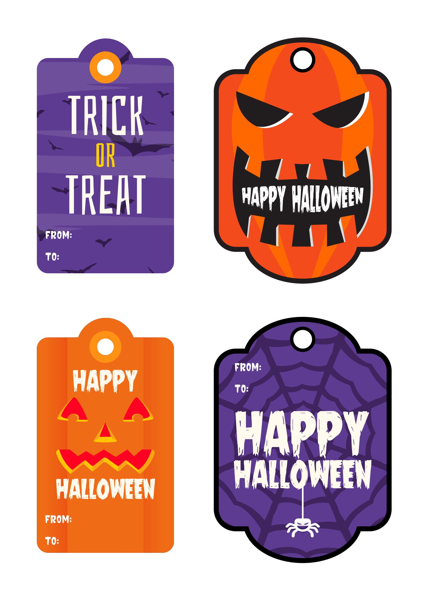 Darling Personalized Halloween Tag Printable