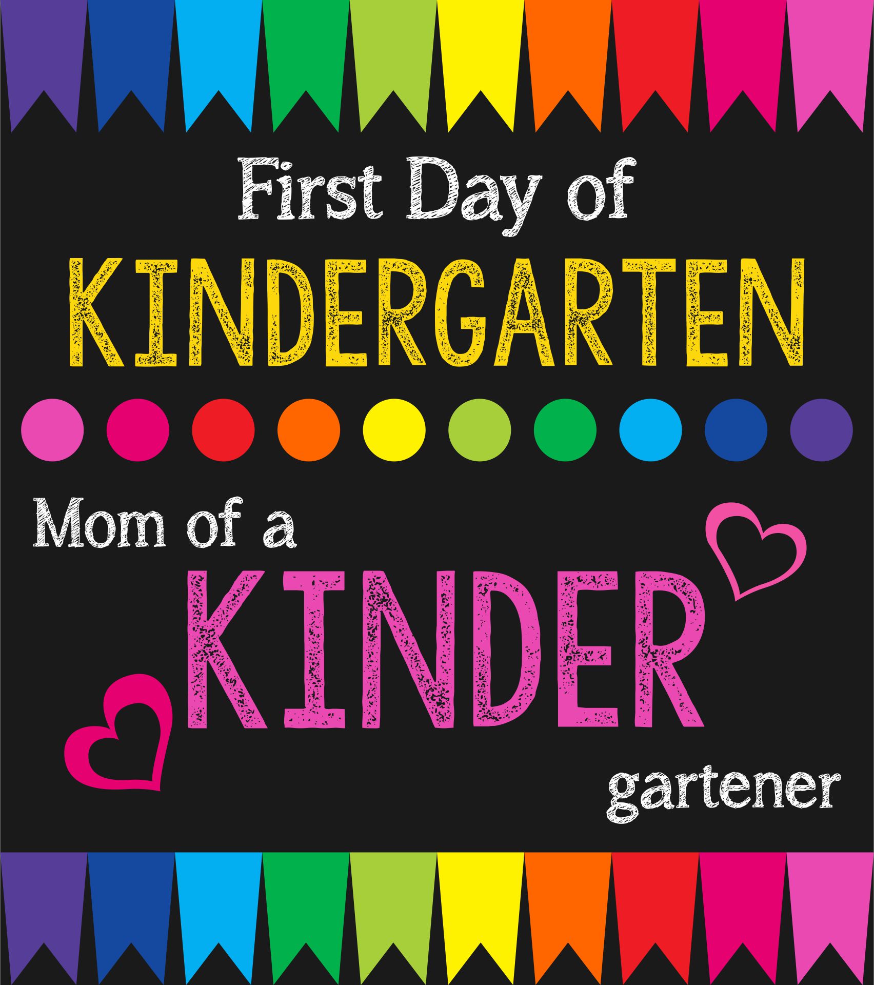 Dear Kindergarten Mama First Day Of K Printable