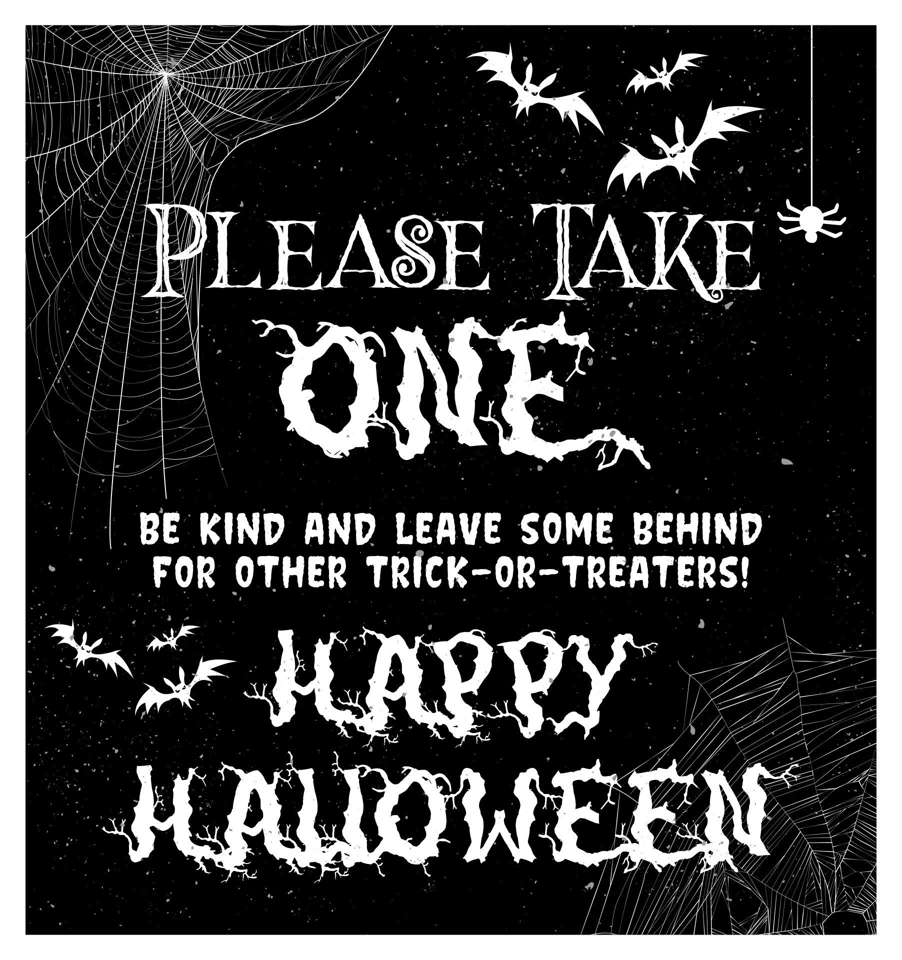 Door Sign For The Halloween Party Printable