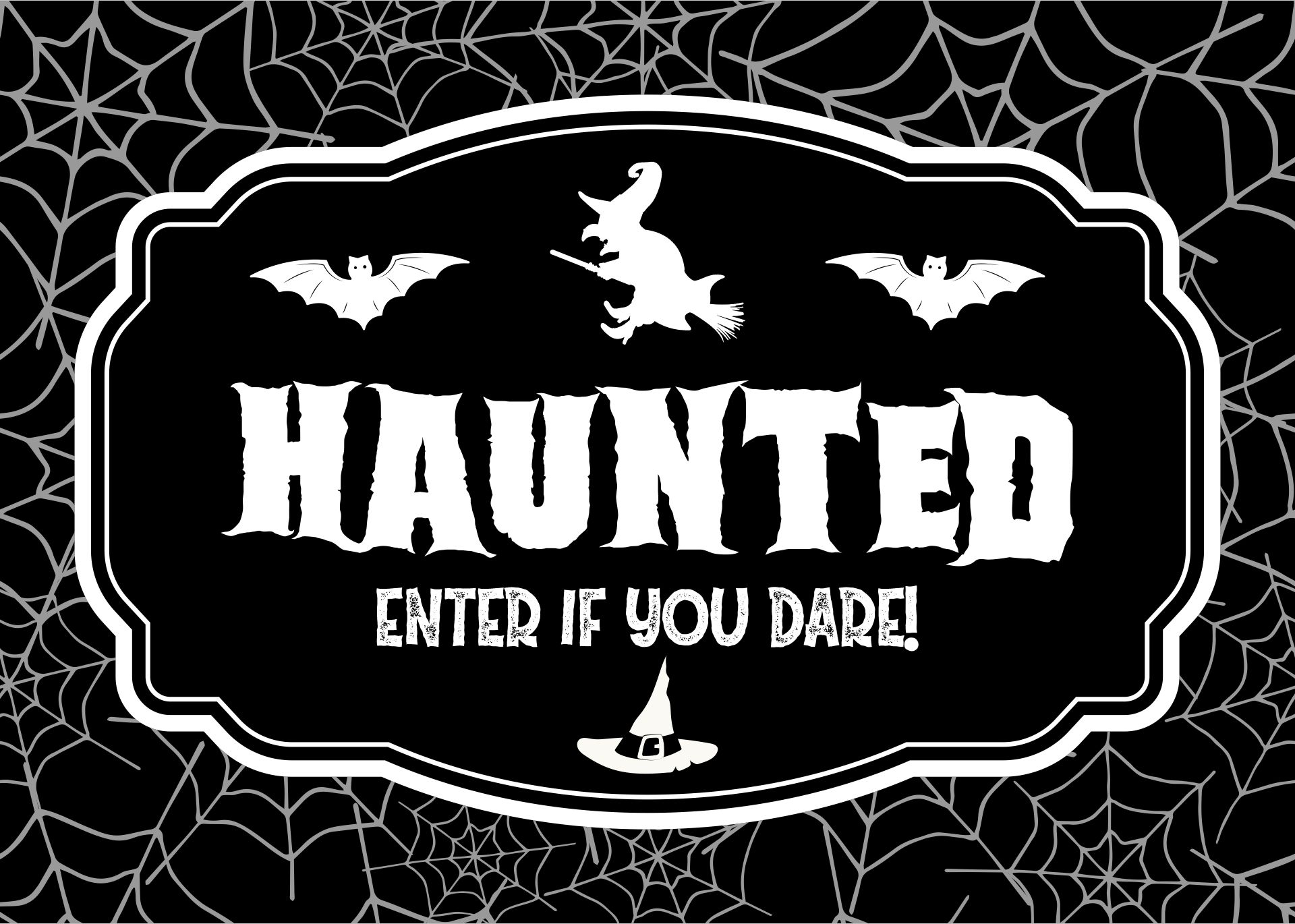 Door Sign For The Halloween Party Printable