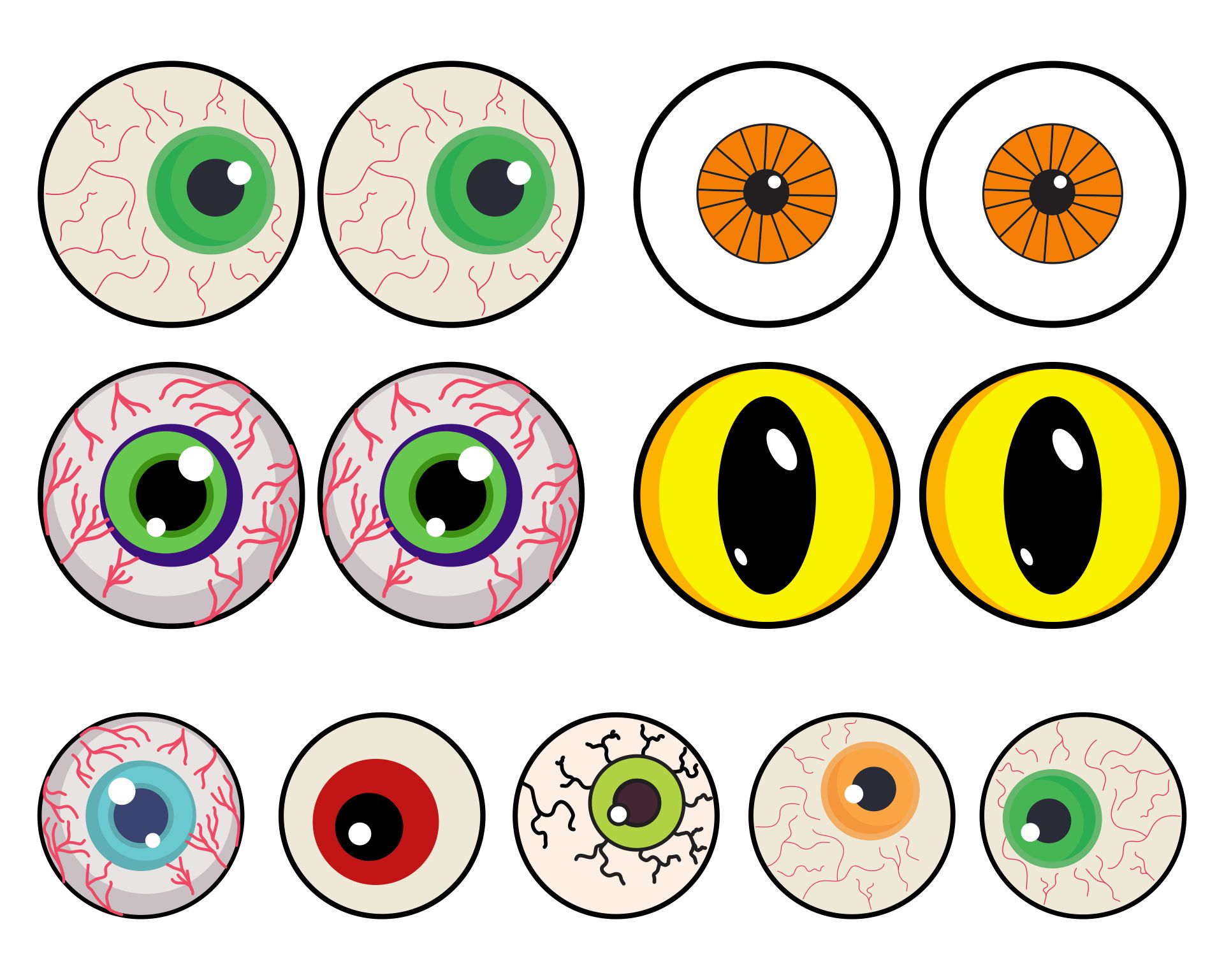 Eyeball Printable Halloween Craft For Kids