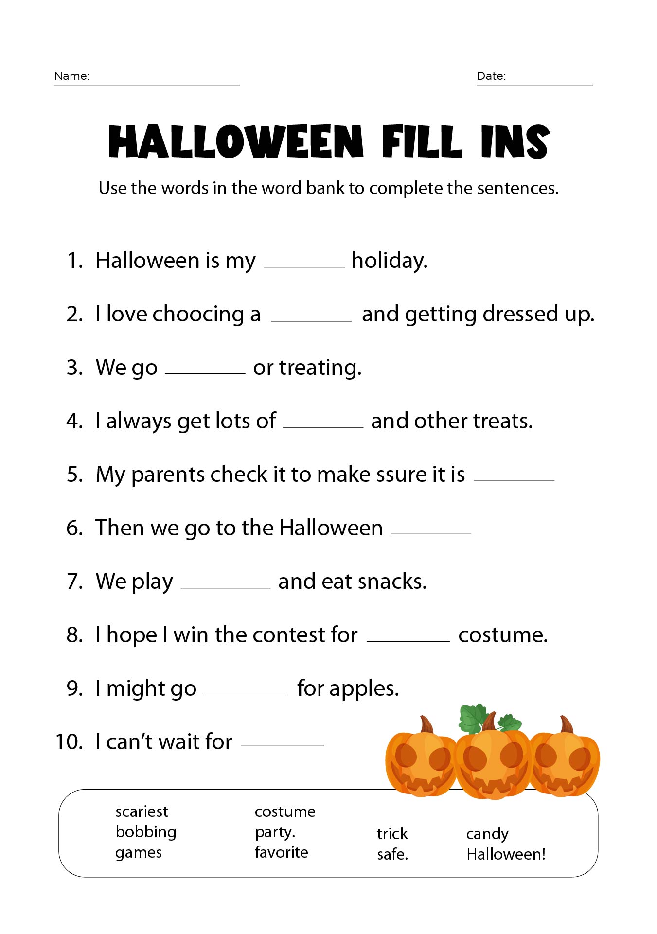 Fall & Halloween Activities For Children Holiday Printables