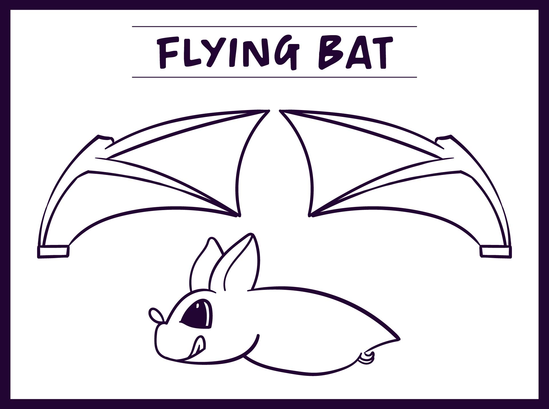 Flying Bat Halloween Craft Printable