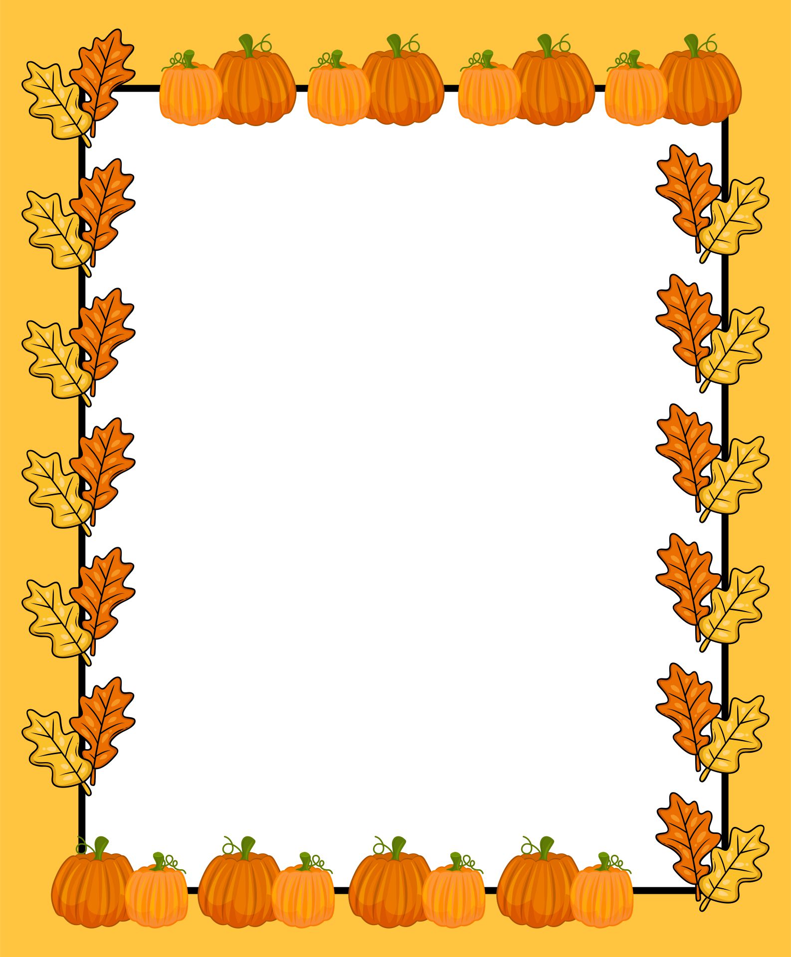 Halloween Autumn Printable Borders