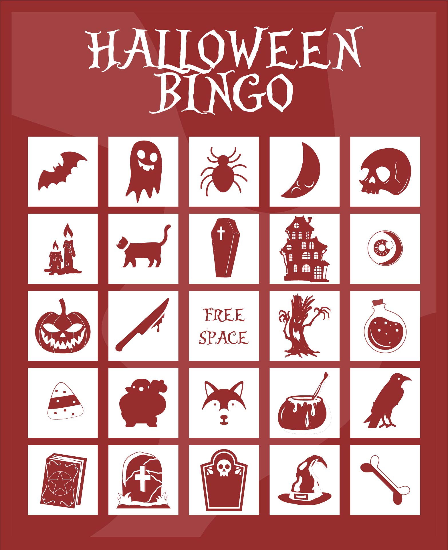 Halloween Bingo Printable For Preschool And Kindergarten