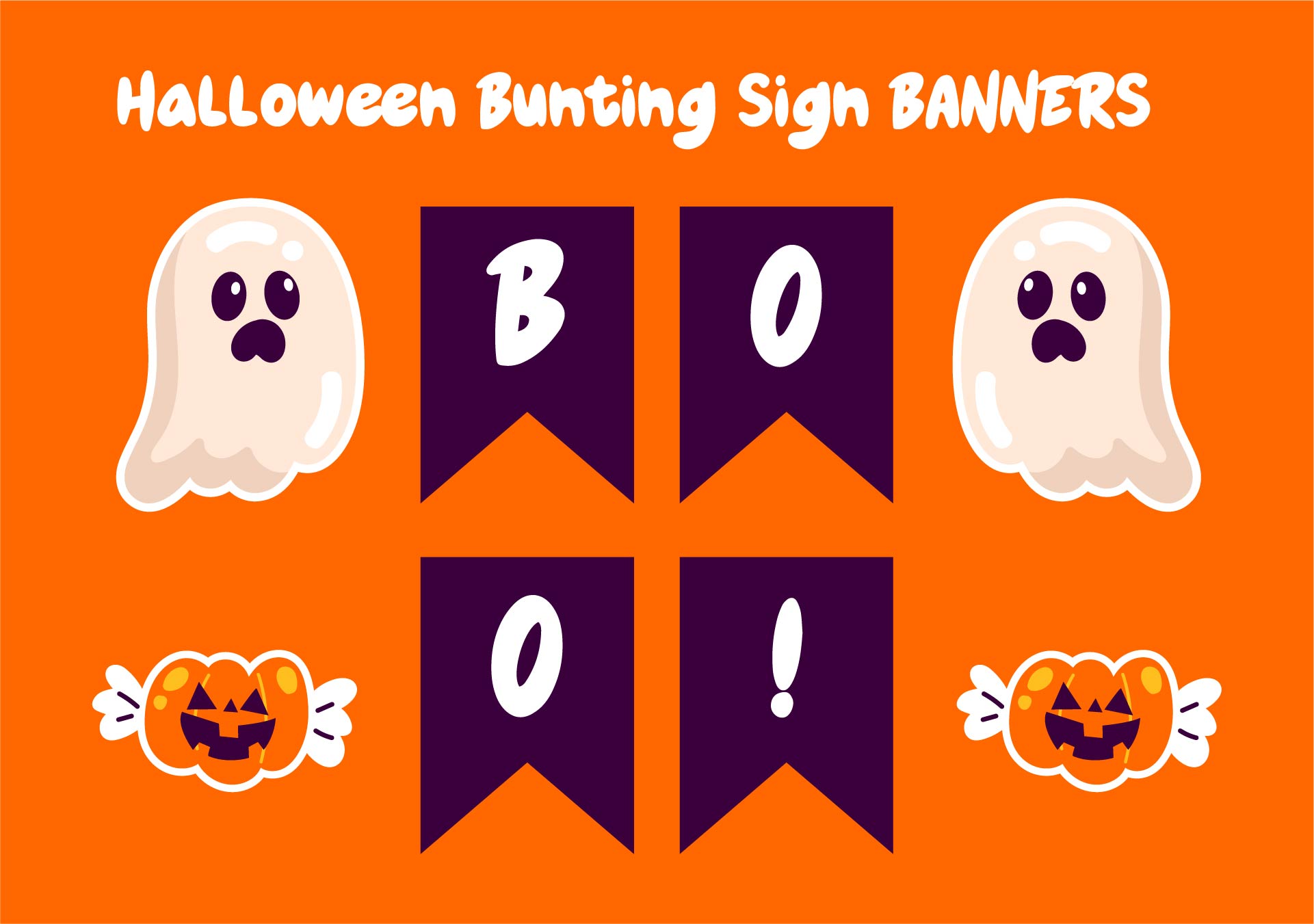 Halloween Bunting Sign Printable Banners